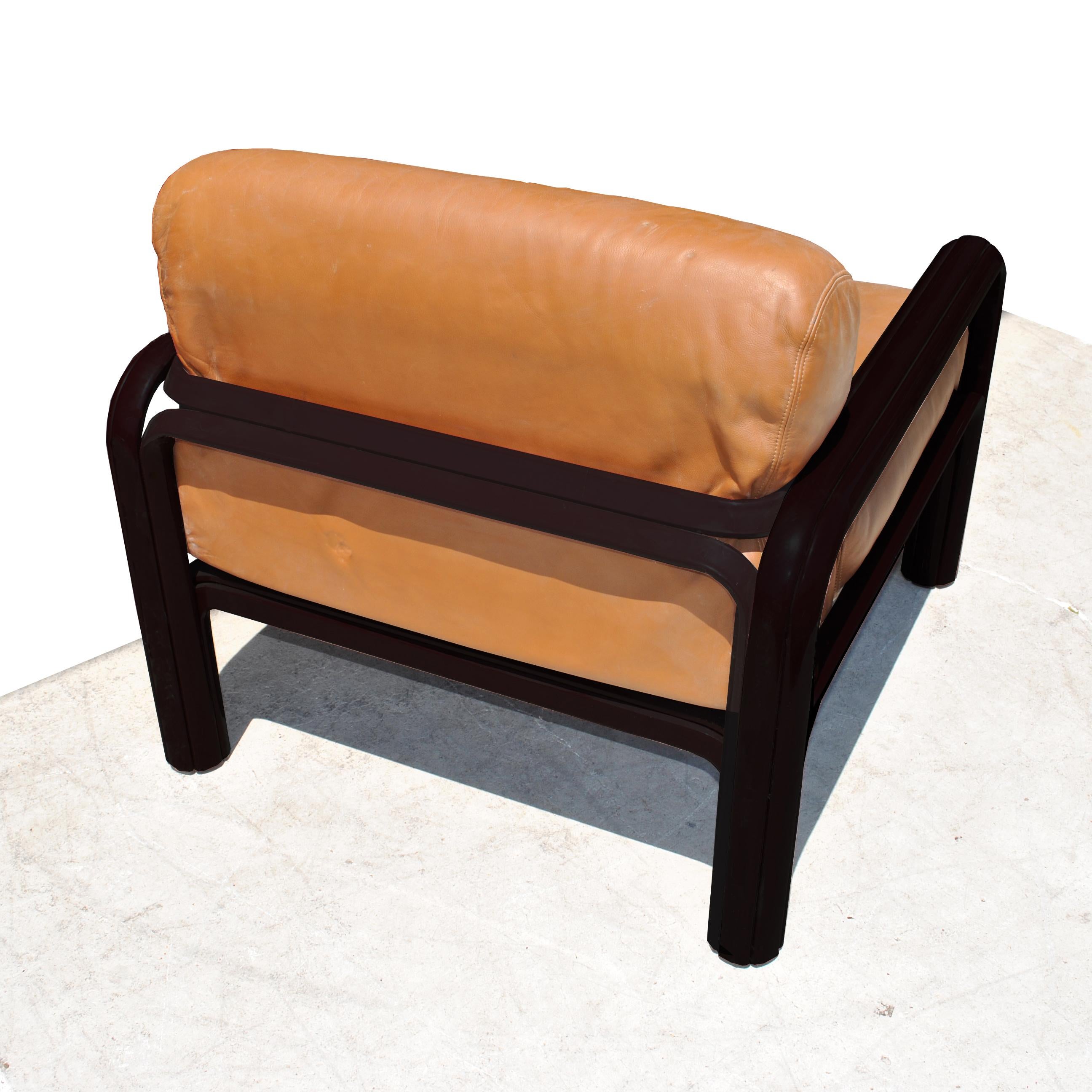 Mid-Century Modern Pair of Knoll Midcentury Gae Aulenti Lounge Chairs