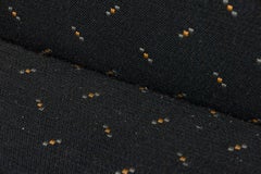 Coppia di poltrone moderne Knoll in tubo cromato e tessuto nero imbottito "Brno"