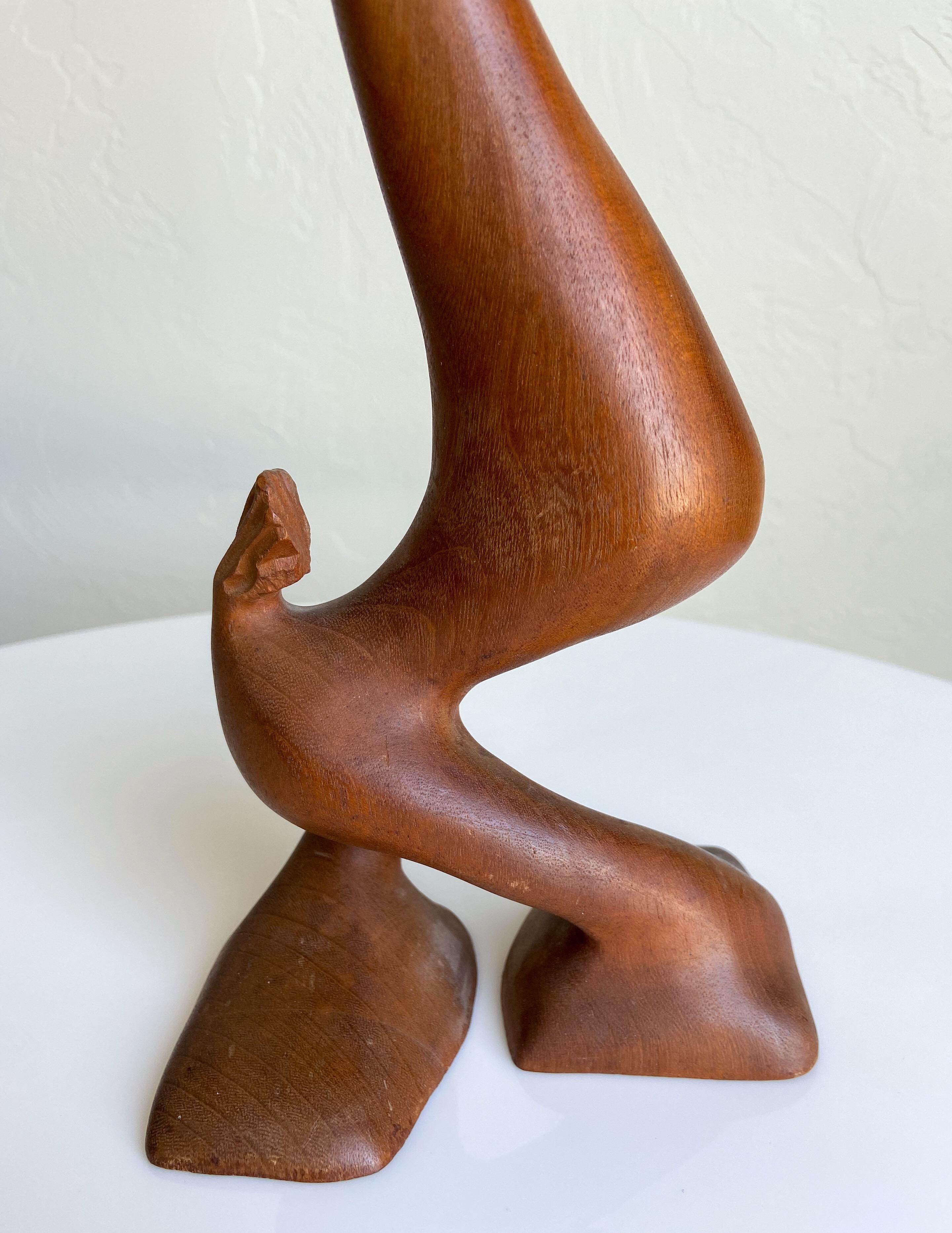 Sculpté à la main Paire de sculptures d'animaux sculptées à la main Knud Albert, Danemark