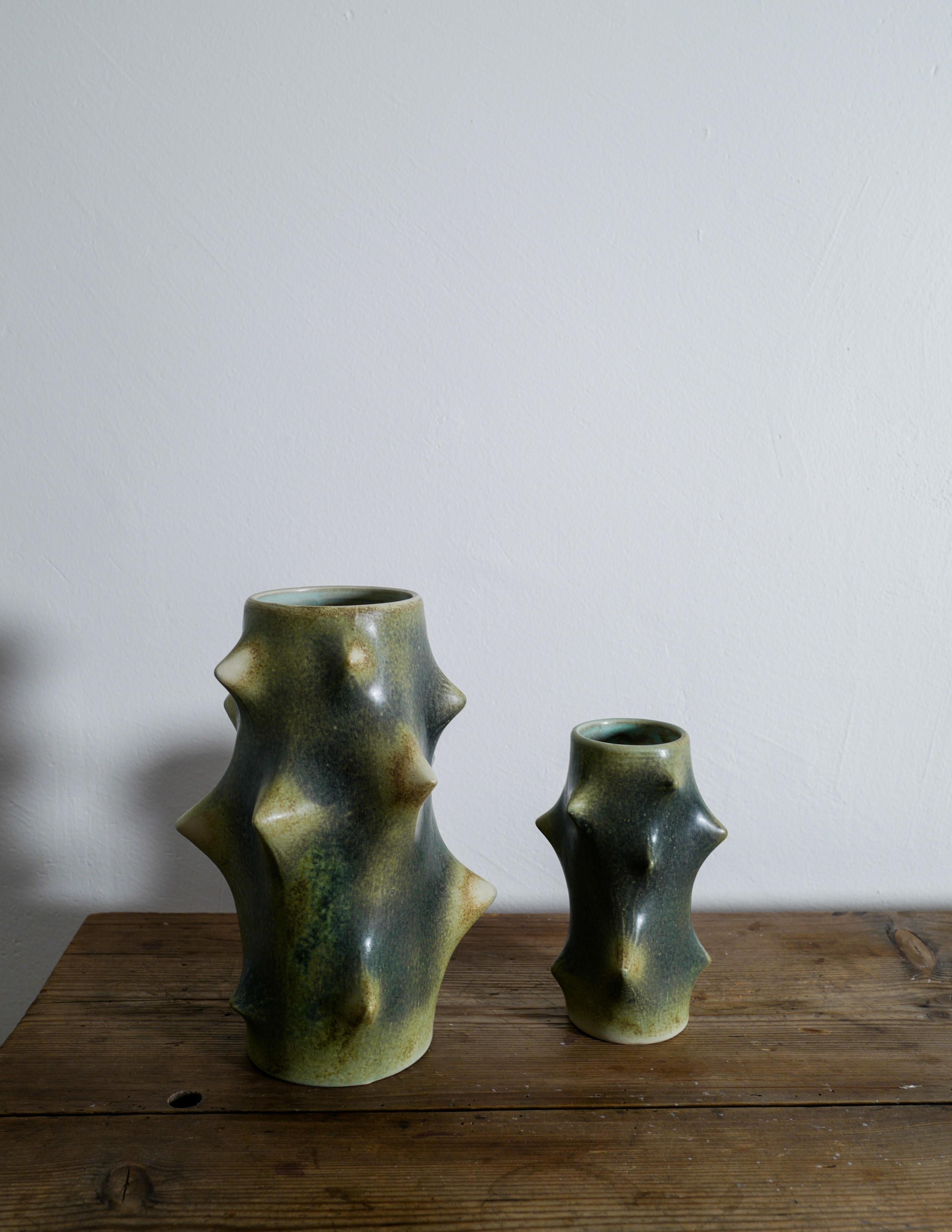 Scandinavian Modern Pair of Knud Basse Vases for Michael Anderson & Son, Denmark