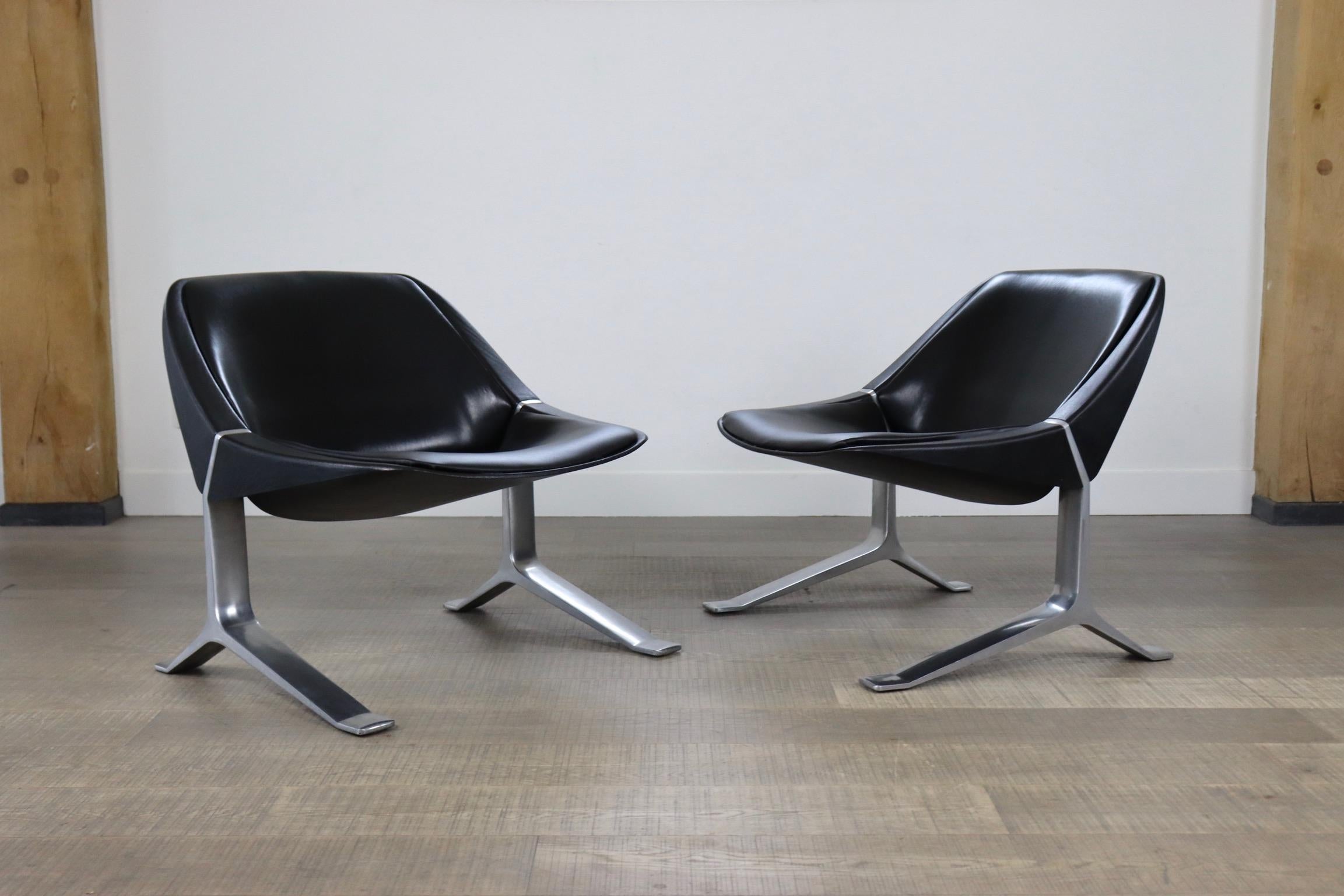 Mid-Century Modern Pair of Knut Hesterberg Lounge Chairs, Germany 1971