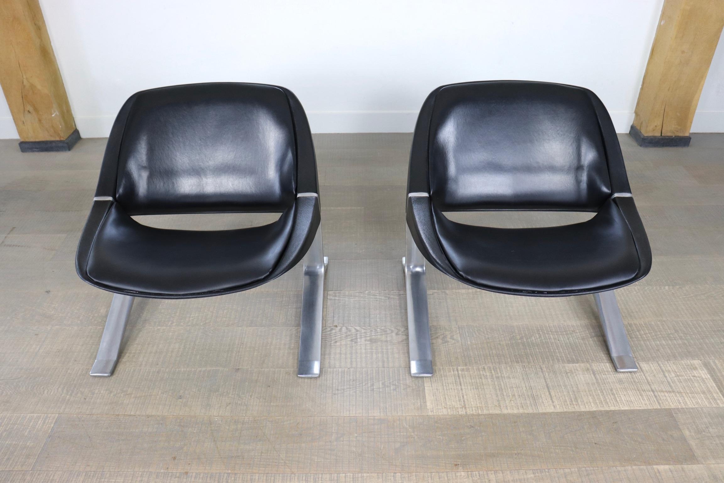 Mid-20th Century Pair of Knut Hesterberg Lounge Chairs, Germany 1971