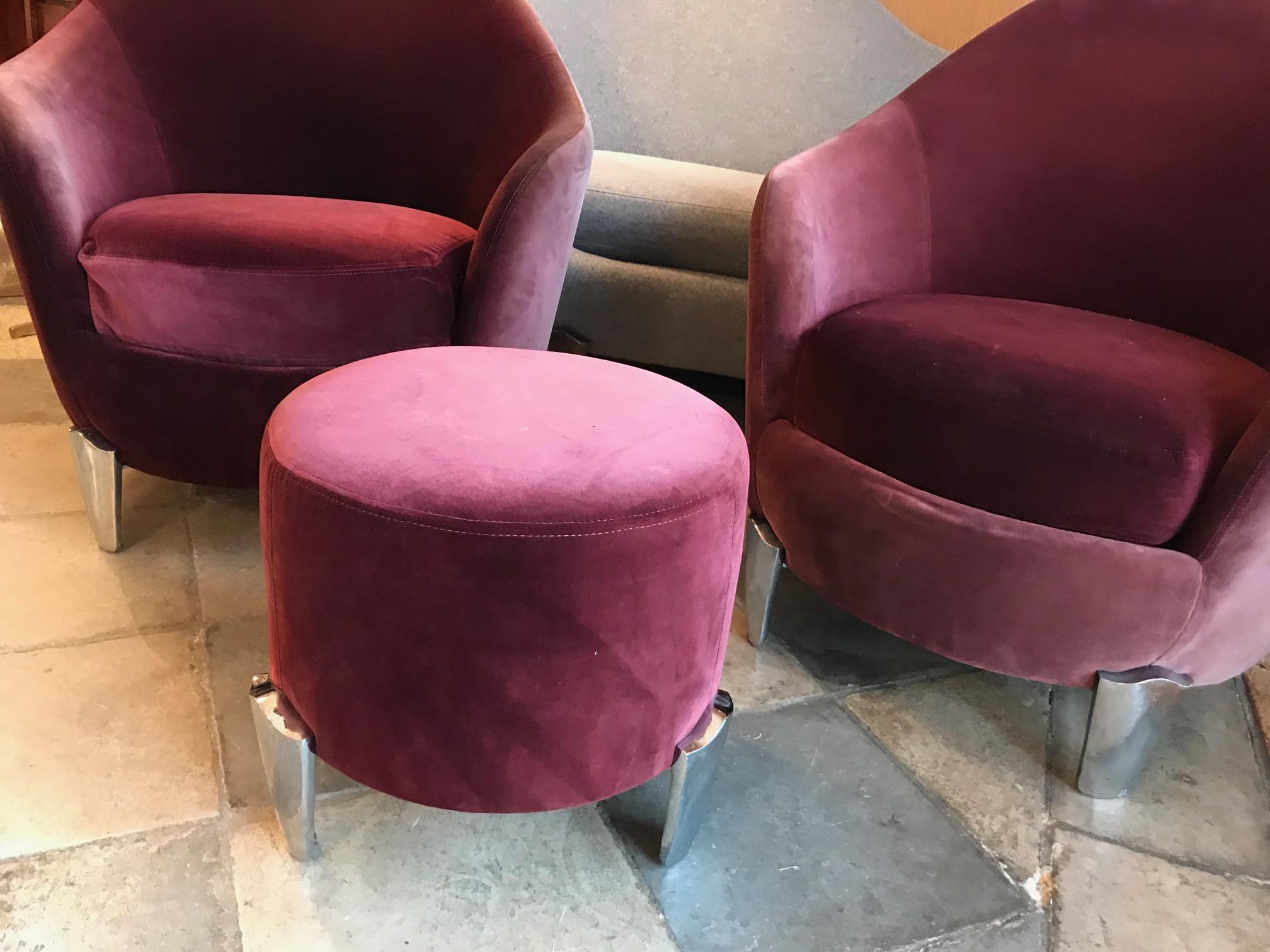 French Pair of Koala Armchairs by Garouste & Bonetti