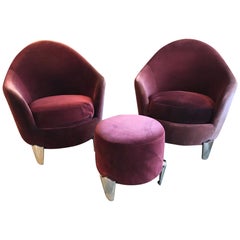 Vintage Pair of Koala Armchairs by Garouste & Bonetti