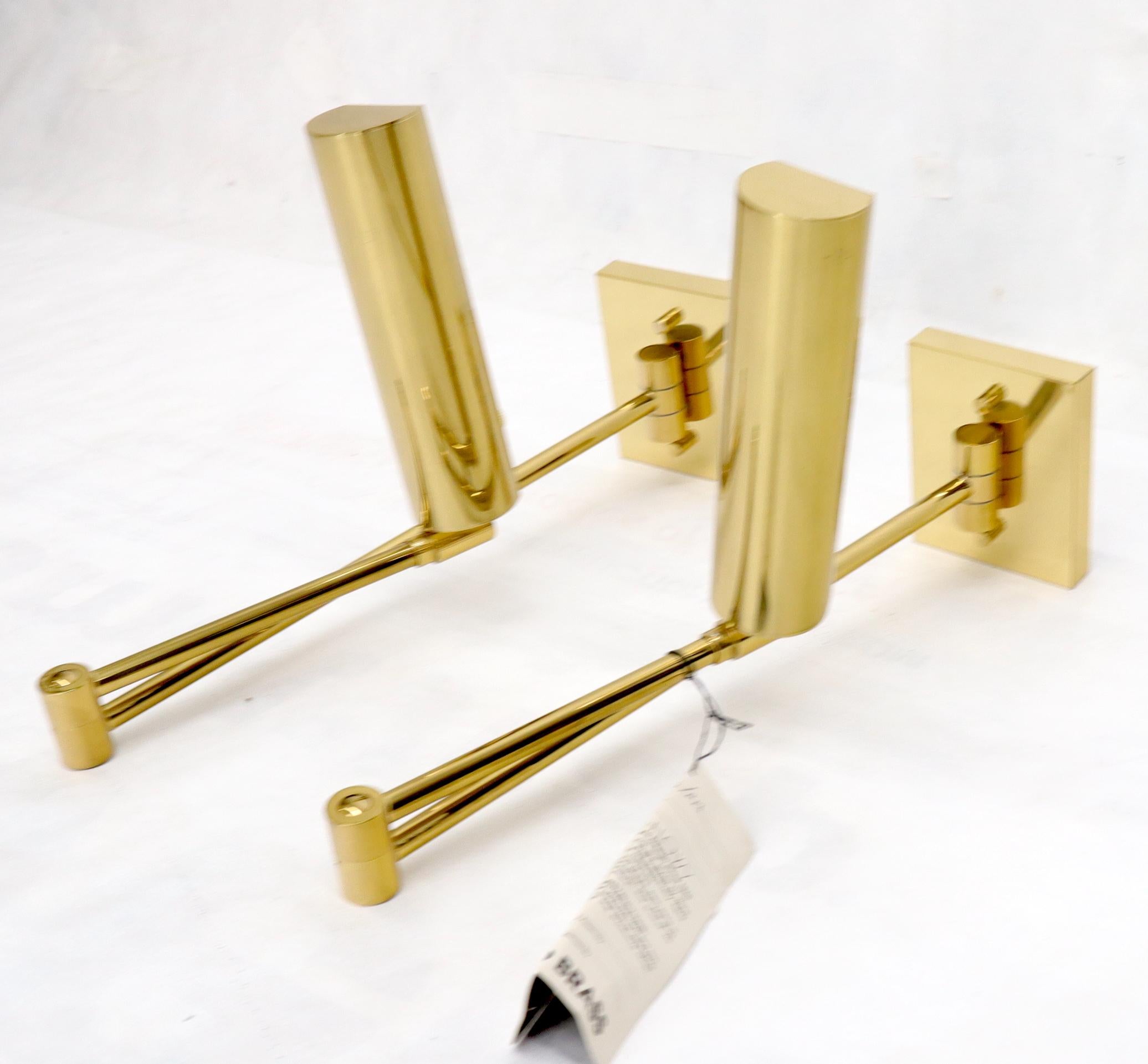 Pair of Koch and Lowy Brass Swing Articulating Arm Sconces 5