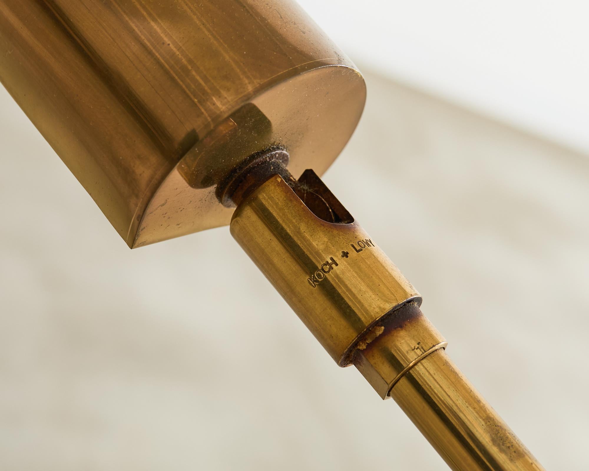 American Pair of Koch & Lowy Brass Pharmacy Floor Lamps