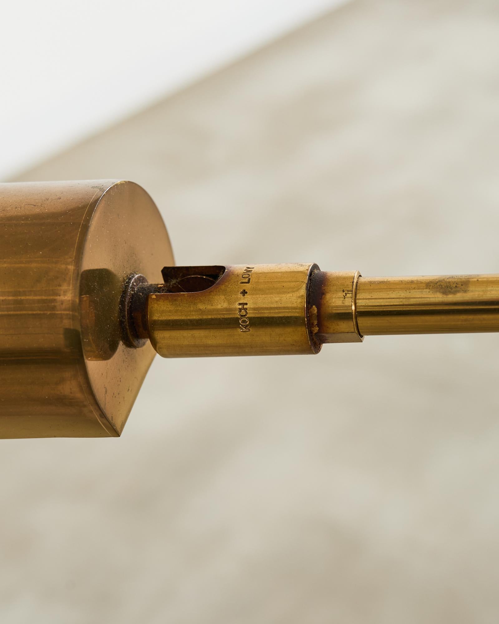 Pair of Koch & Lowy Brass Pharmacy Floor Lamps In Good Condition In Rio Vista, CA