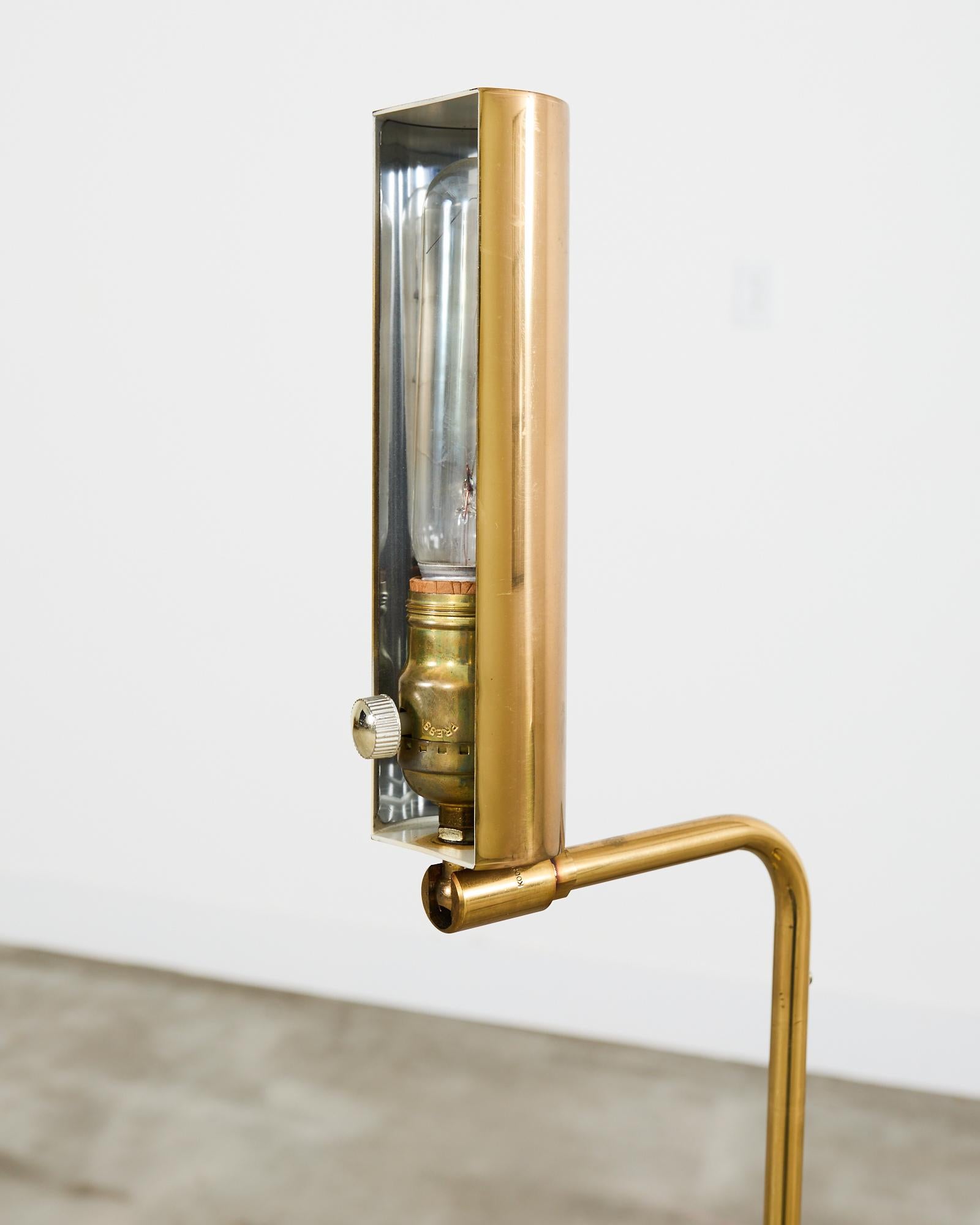 20th Century Pair of Koch & Lowy Brass Pharmacy Floor Lamps
