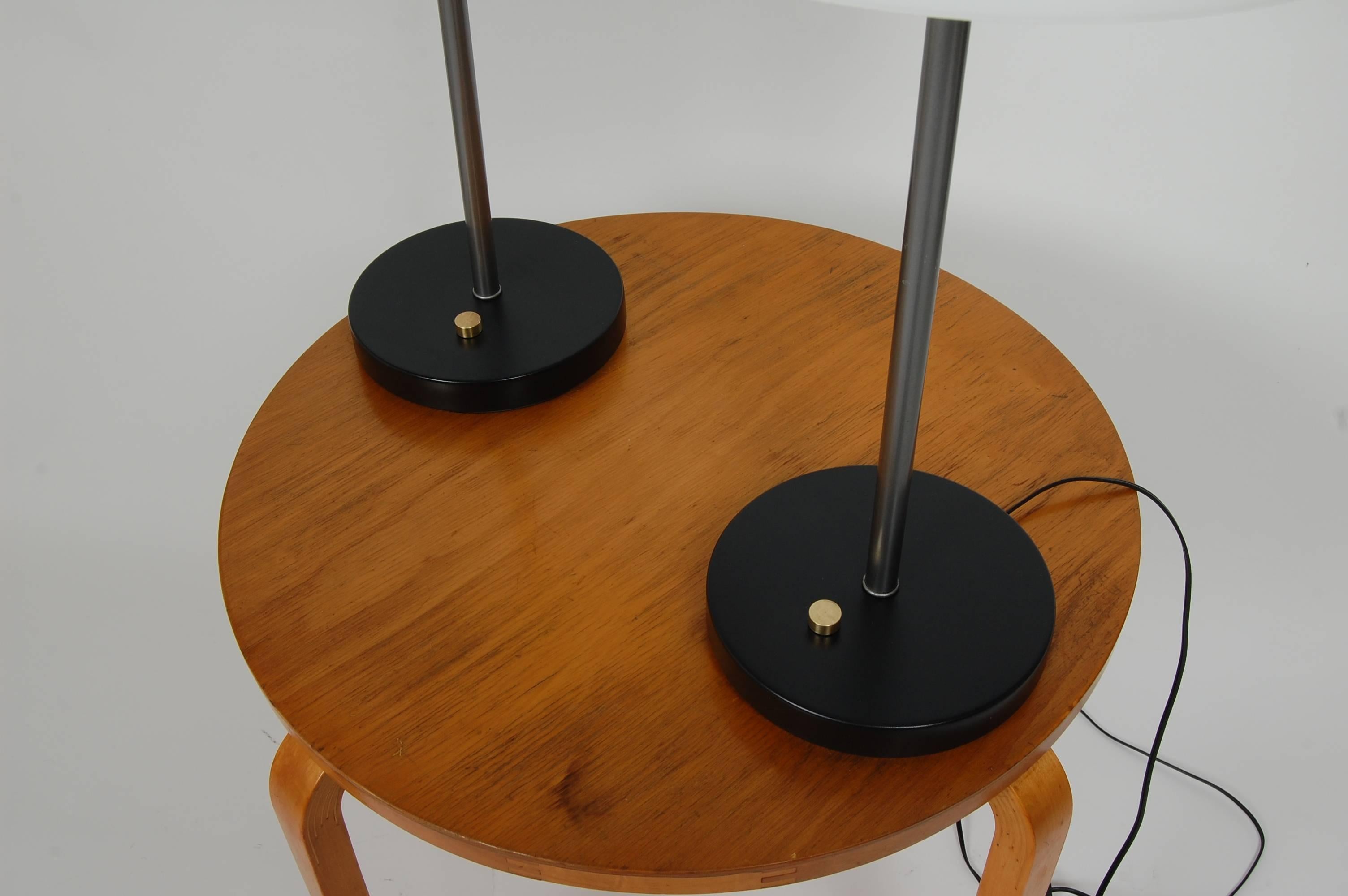 Painted Pair of Koch & Lowy Table Lamps 1970s Modern