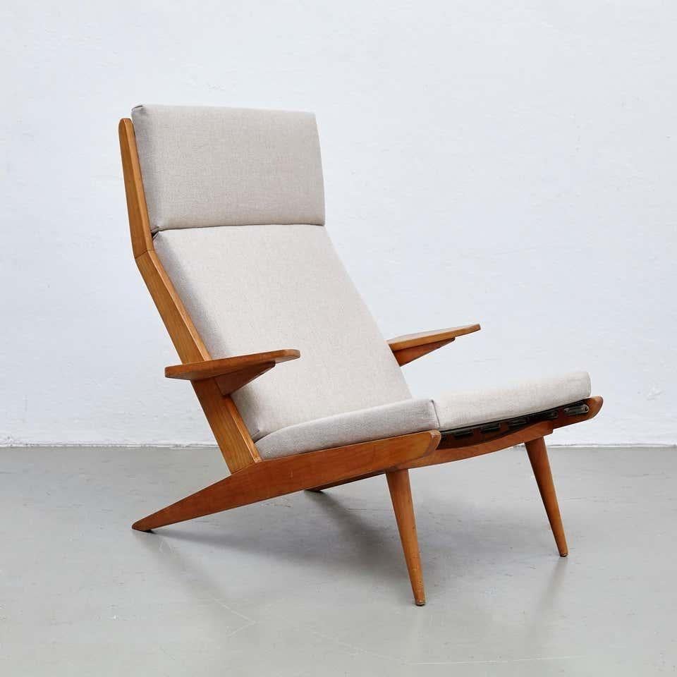 Pair of Koene Oberman, Mid-Century Modern, Wood High Back Lounge Chair, 1960 In Good Condition For Sale In Barcelona, Barcelona