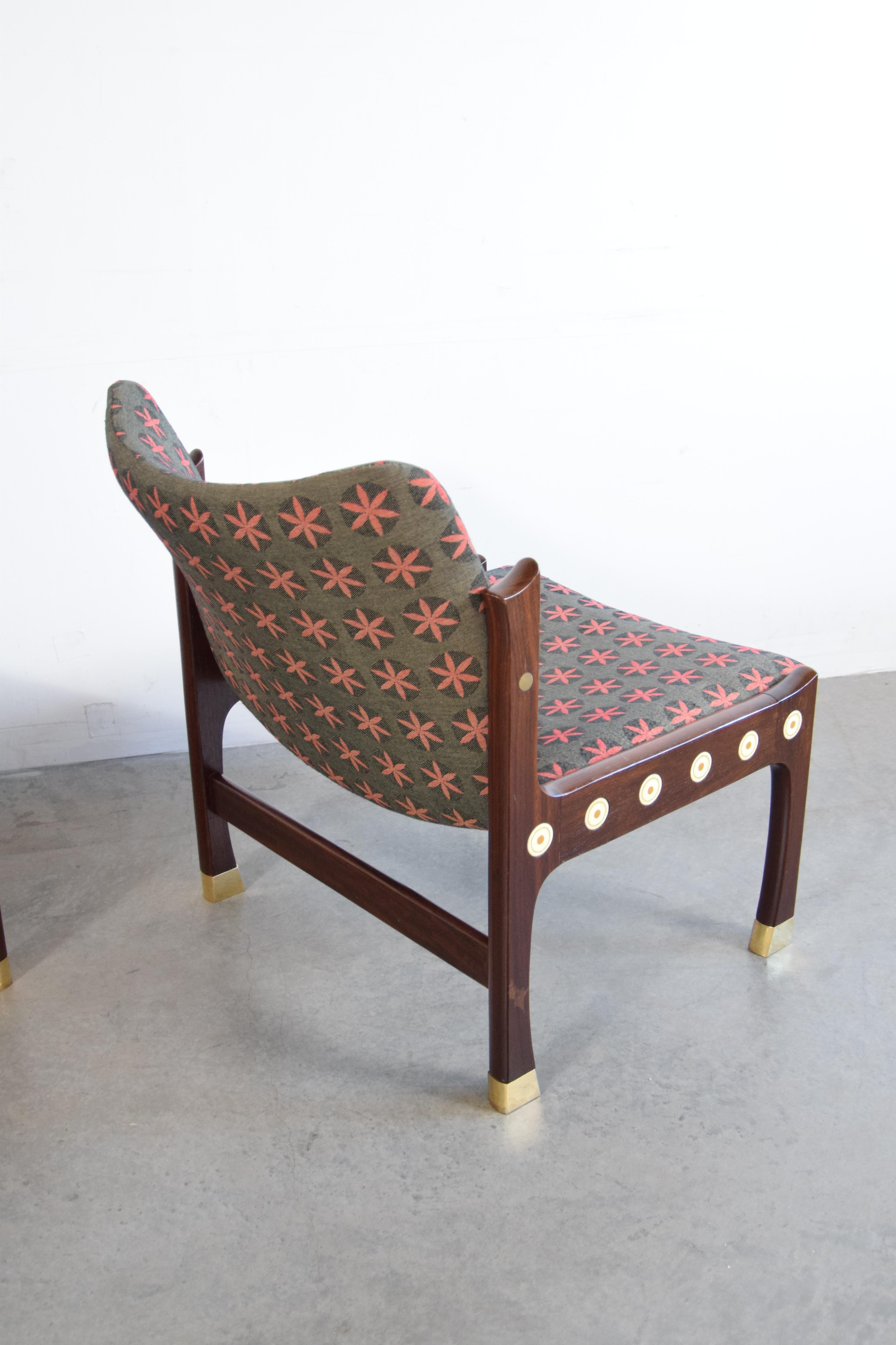 Pair of Kofod-Larsen Megiddo Lounge Chairs in Wenge For Sale 1