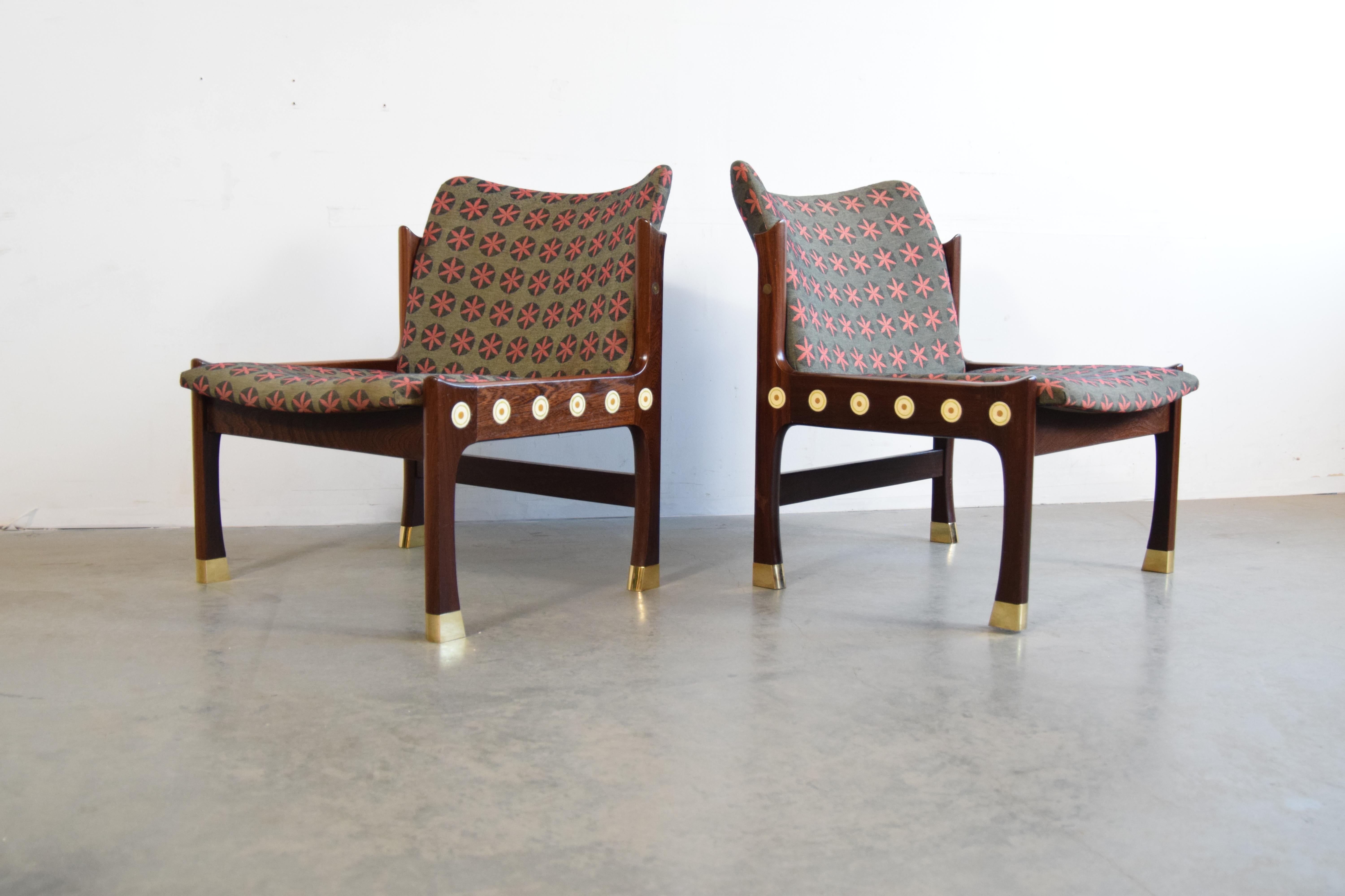 Mid-Century Modern Pair of Kofod-Larsen Megiddo Lounge Chairs in Wenge For Sale