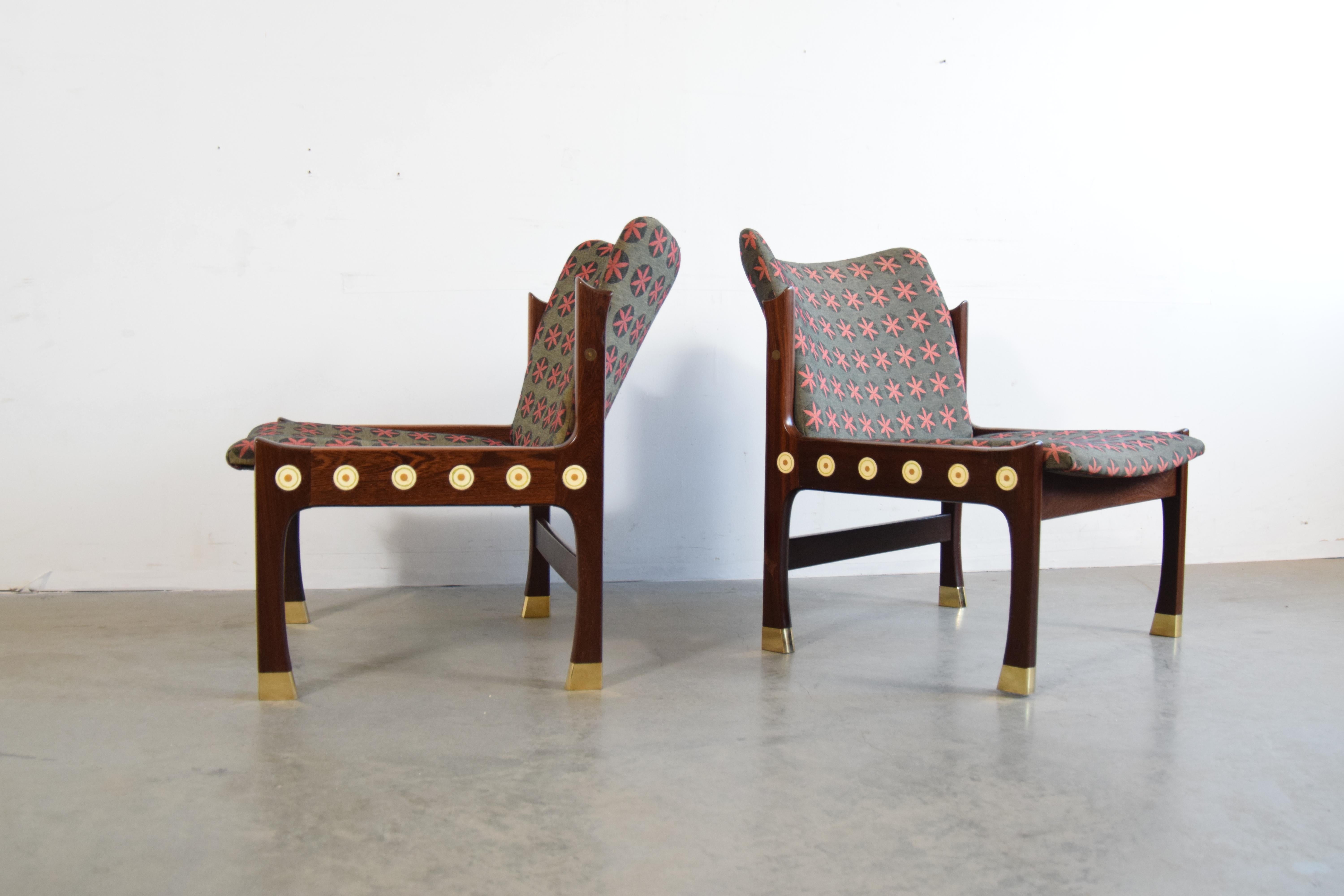 Israeli Pair of Kofod-Larsen Megiddo Lounge Chairs in Wenge For Sale