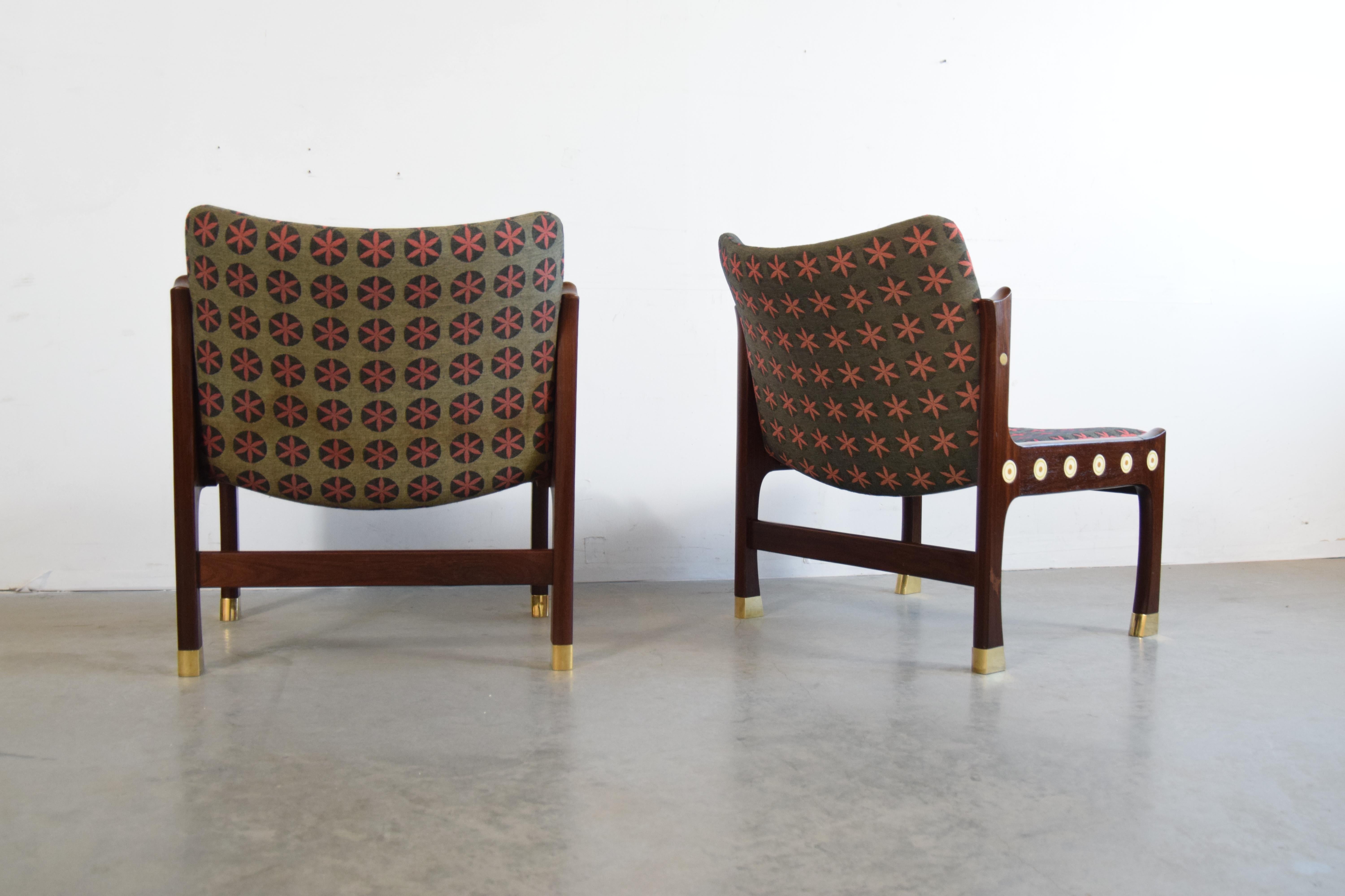 Enameled Pair of Kofod-Larsen Megiddo Lounge Chairs in Wenge For Sale