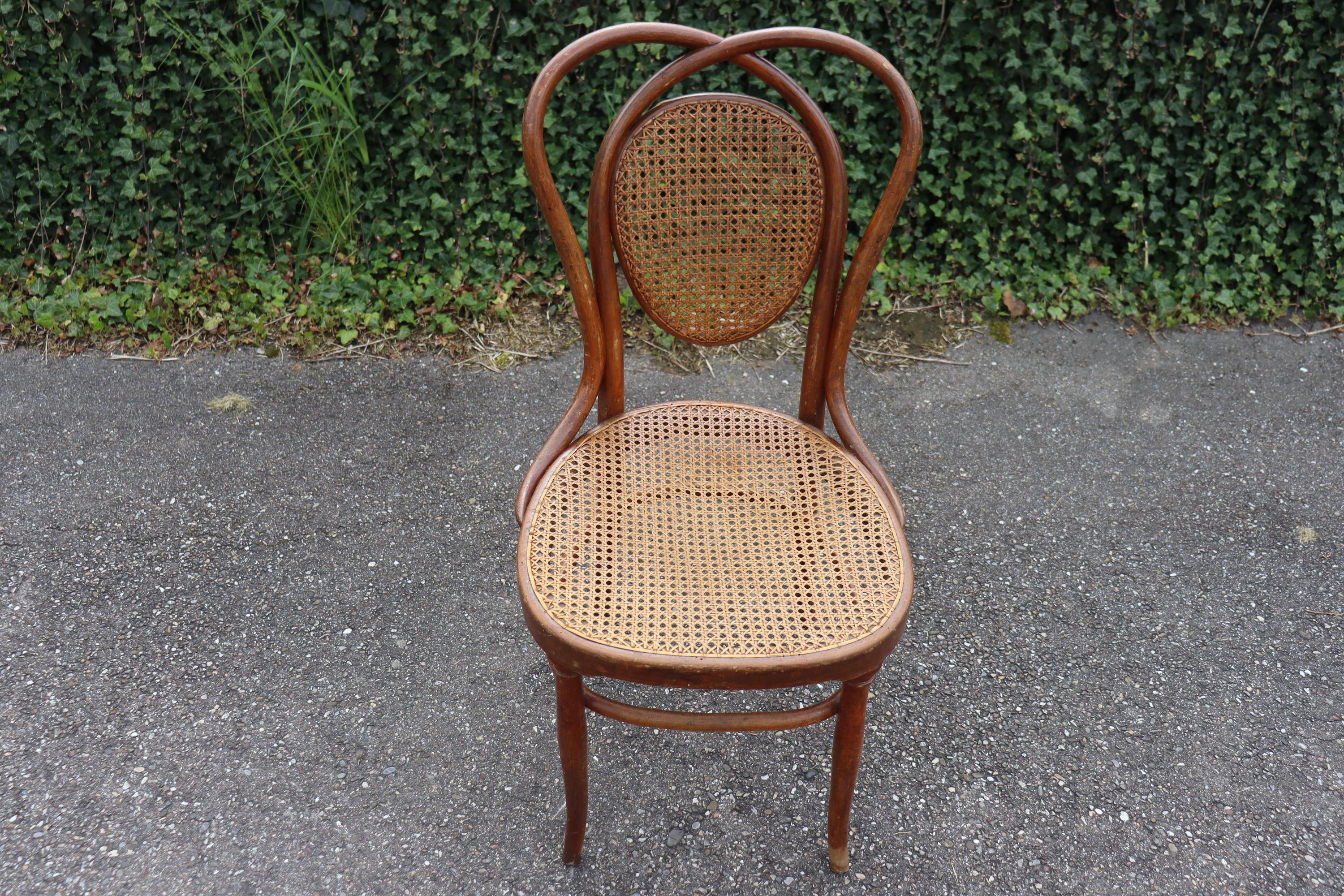 French Pair Of Kohn Model 33 Bentwood Chairs For Sale