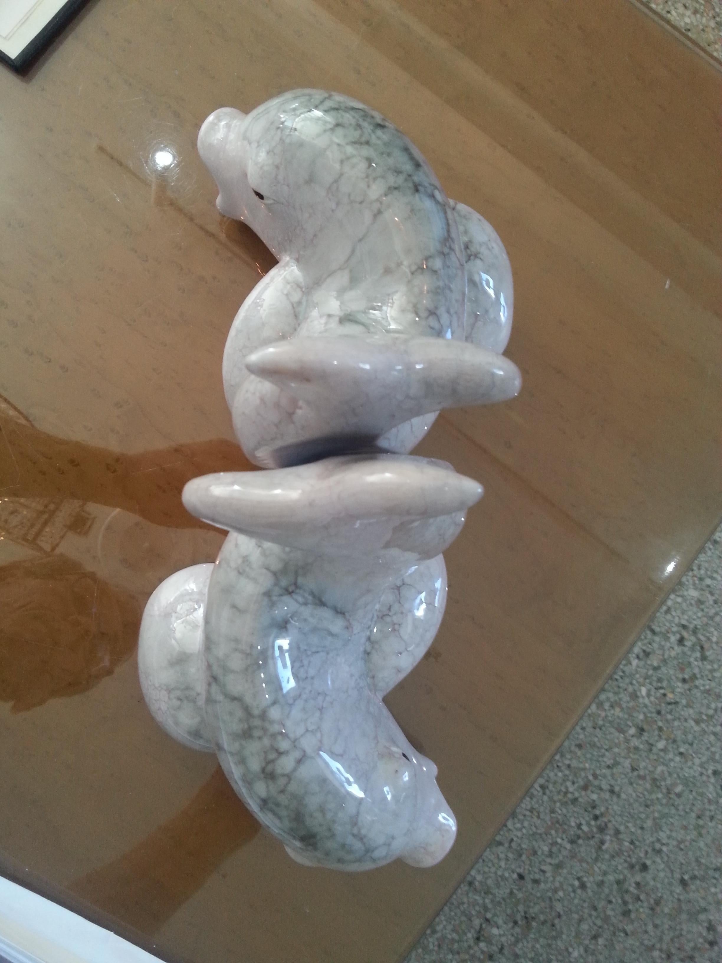 Pair of Koi Fish Bookends In Good Condition For Sale In West Palm Beach, FL