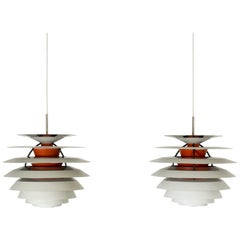 Pair of "Kontrast" Pendant Lamps by Poul Henningsen