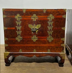 Pair of Korean Bandaji Side Tables / Nightstands Ca. 1920s