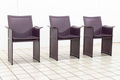 Pair of “Korium” Leather Chairs by Tito Agnoli for Matteo Grassi