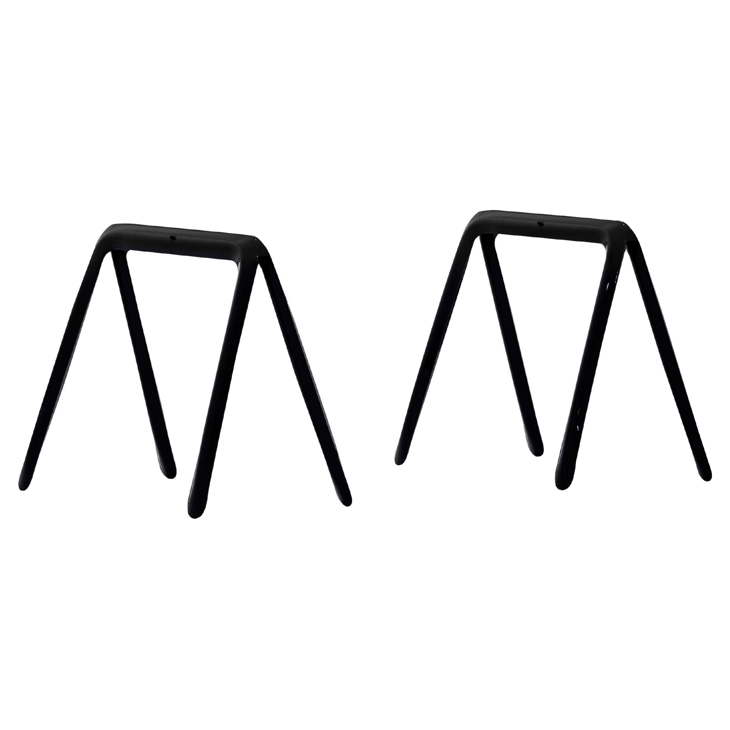 Pair of Koza Trestles in Black Glossy by Zieta