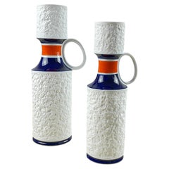 Antique Pair of KPM Biscuit Porcelain Vases, Germany, 1960s