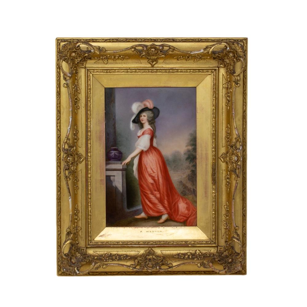 Paire de plaques en porcelaine KPM Franz Wagner signées Mark Wagner 19e siècle en vente 5