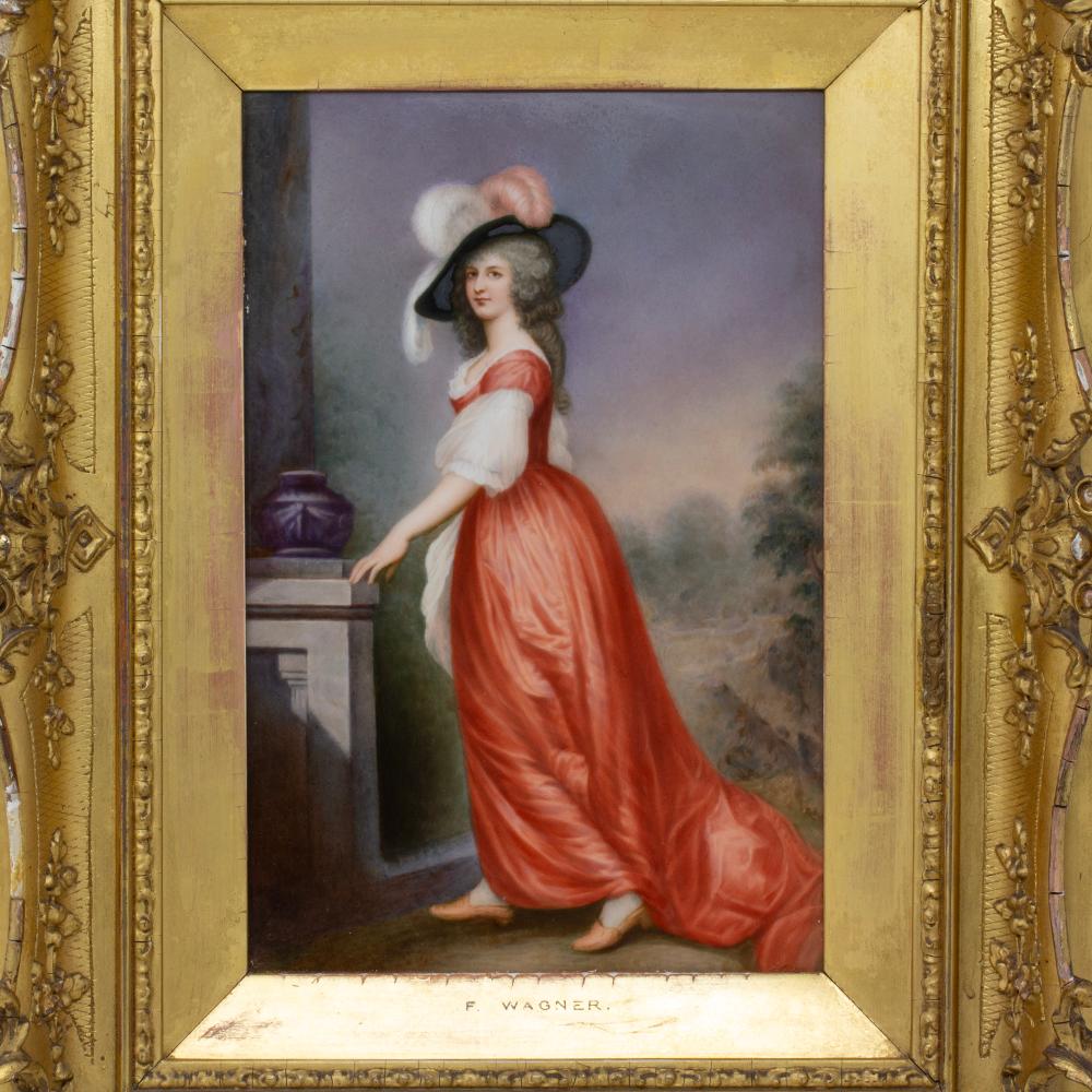 Paire de plaques en porcelaine KPM Franz Wagner signées Mark Wagner 19e siècle en vente 6