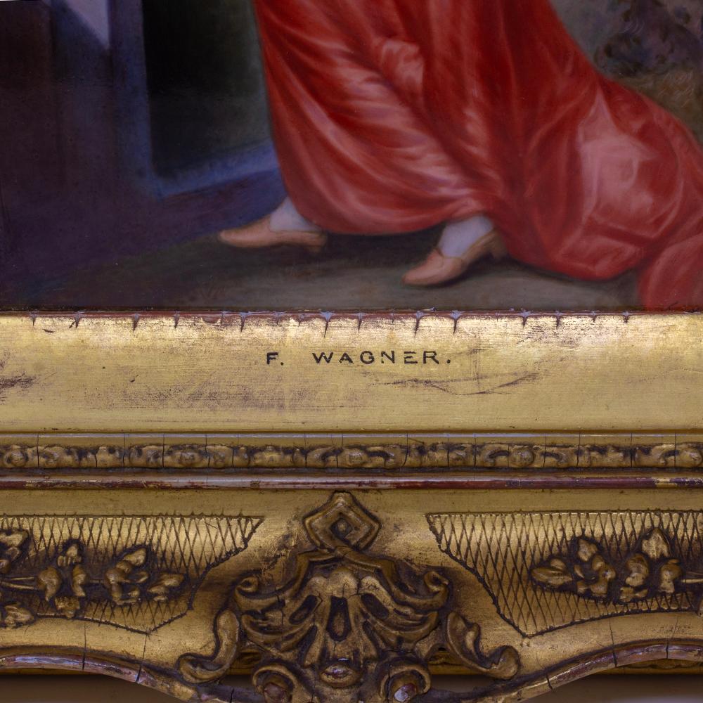 Paire de plaques en porcelaine KPM Franz Wagner signées Mark Wagner 19e siècle en vente 9
