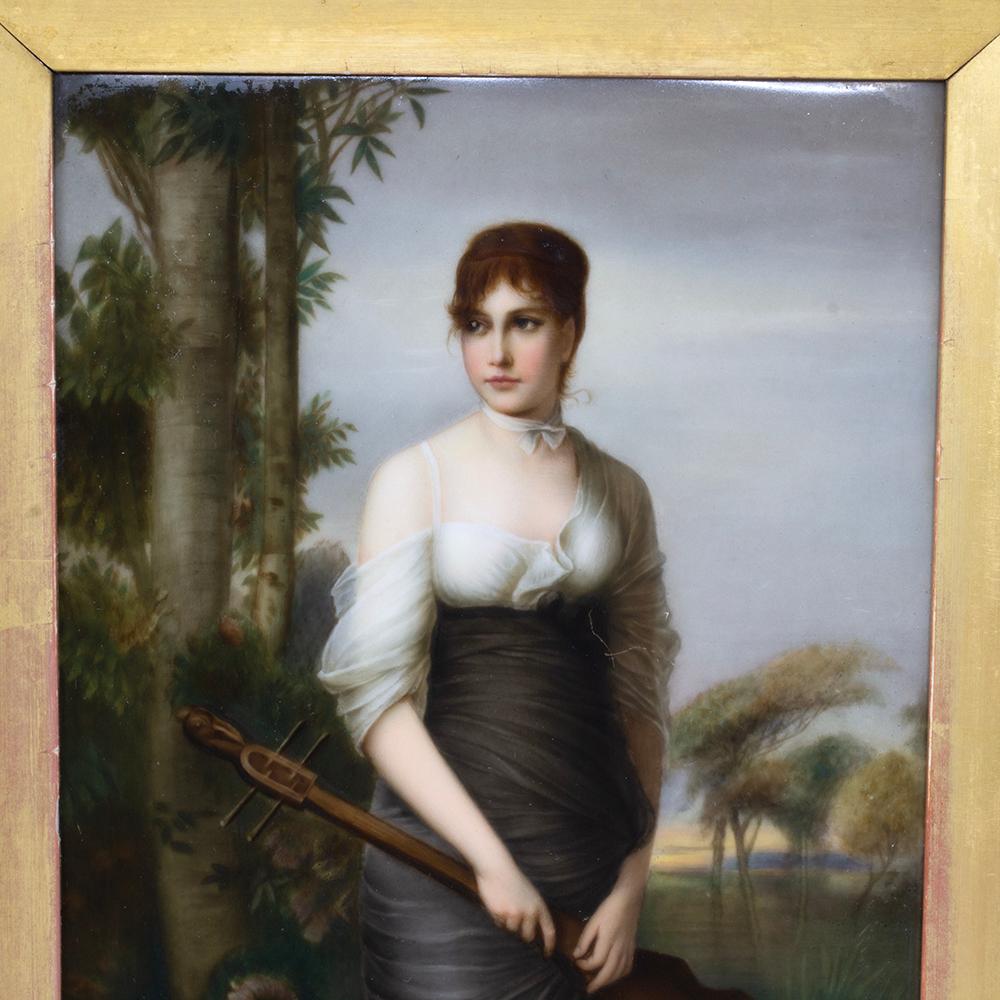 XIXe siècle Paire de plaques en porcelaine KPM Franz Wagner signées Mark Wagner 19e siècle en vente