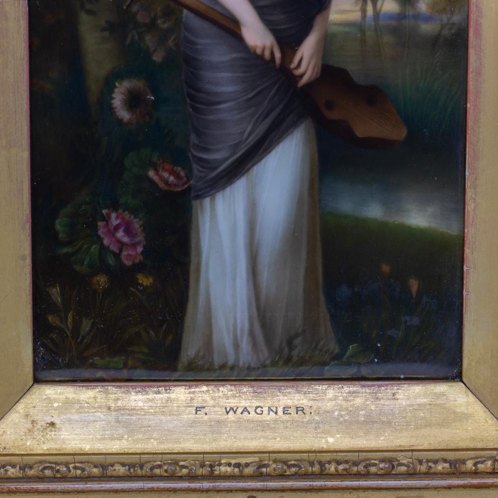 Porcelaine Paire de plaques en porcelaine KPM Franz Wagner signées Mark Wagner 19e siècle en vente