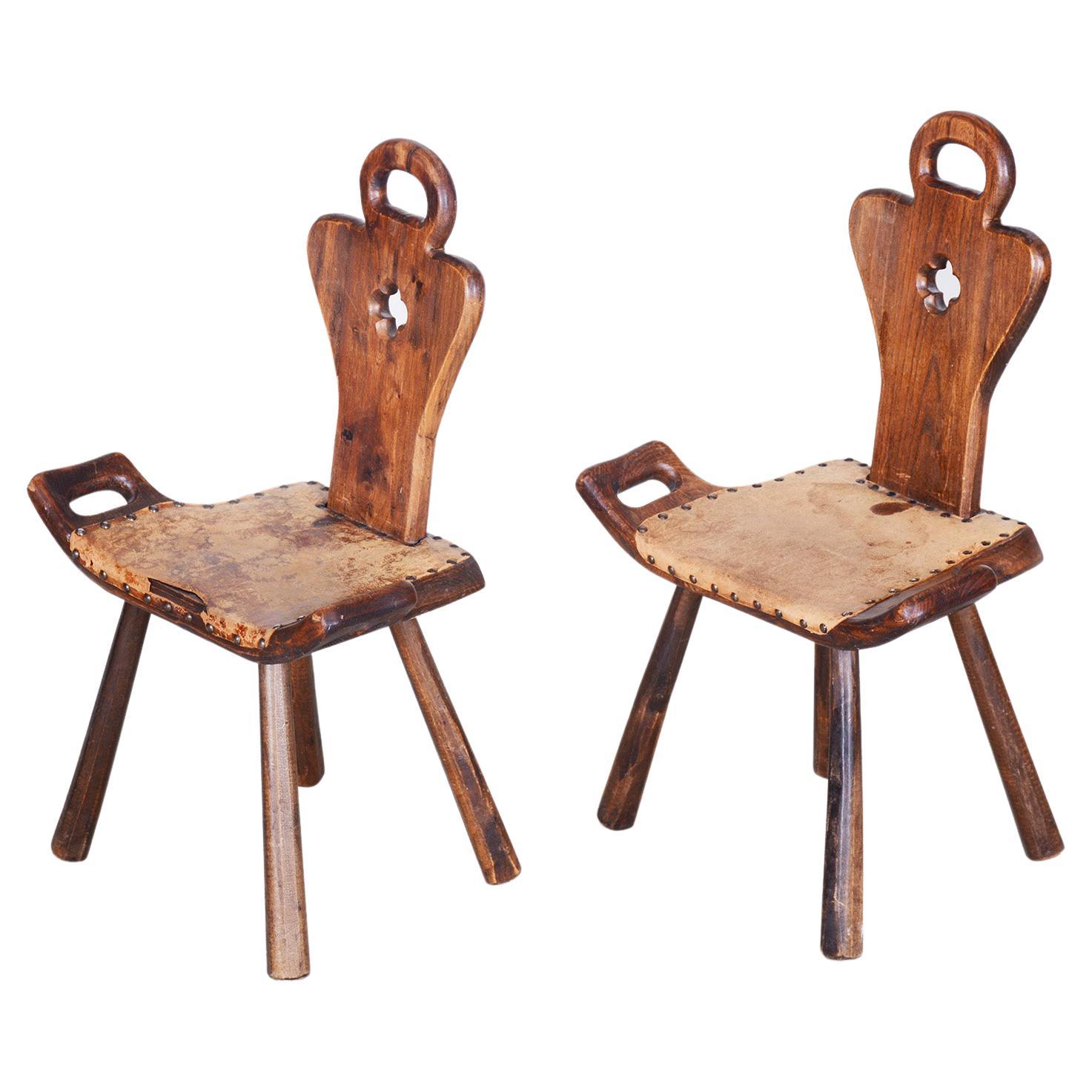 Pair of Krásná Jizba Art Deco Chairs, 1940s Czechia For Sale