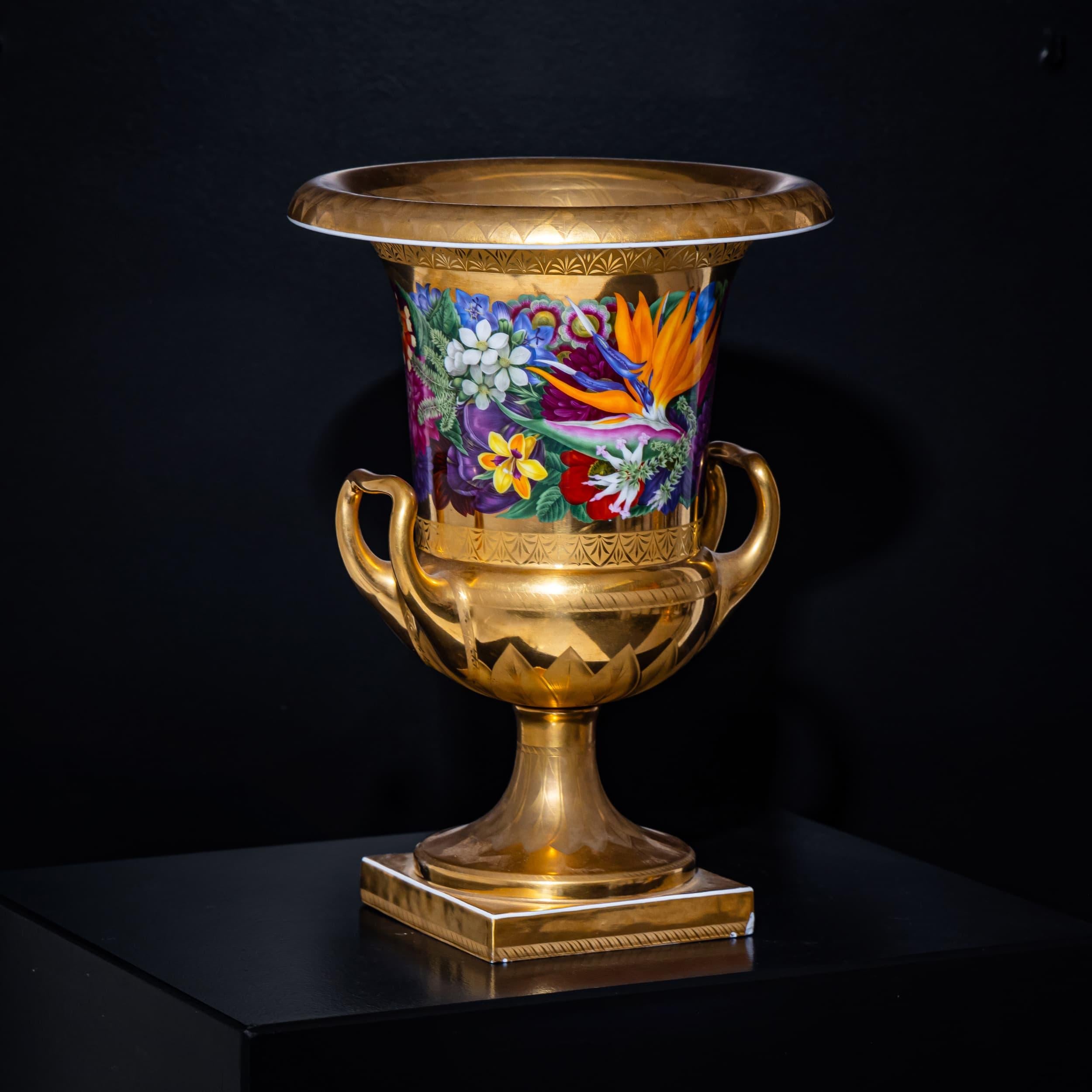 Coppia di vasi Krater w. Decorazioni floreali e di frutta, K.K. Schinkel, KPM, Berlino 1825 in vendita 3