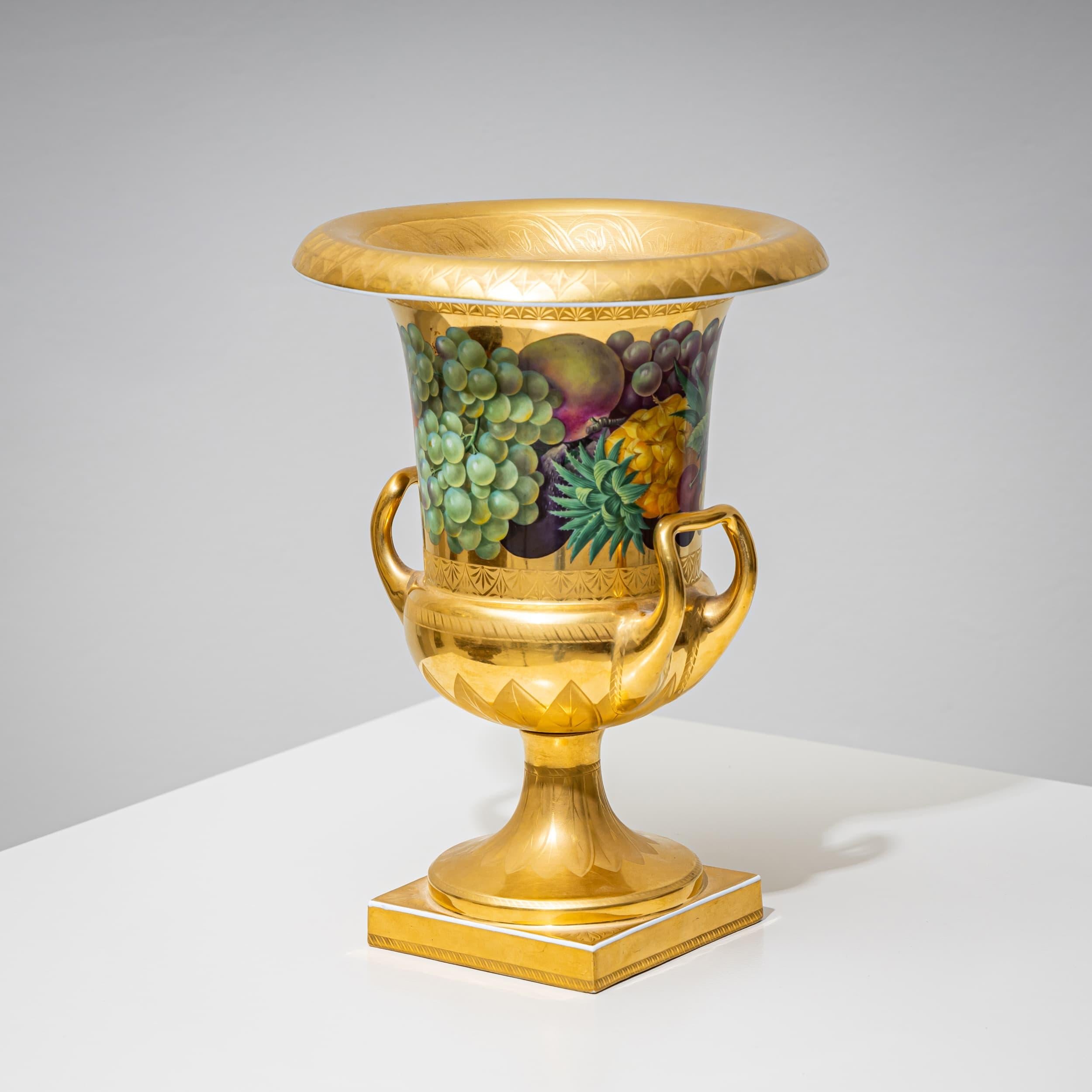 Coppia di vasi Krater w. Decorazioni floreali e di frutta, K.K. Schinkel, KPM, Berlino 1825 in vendita 12