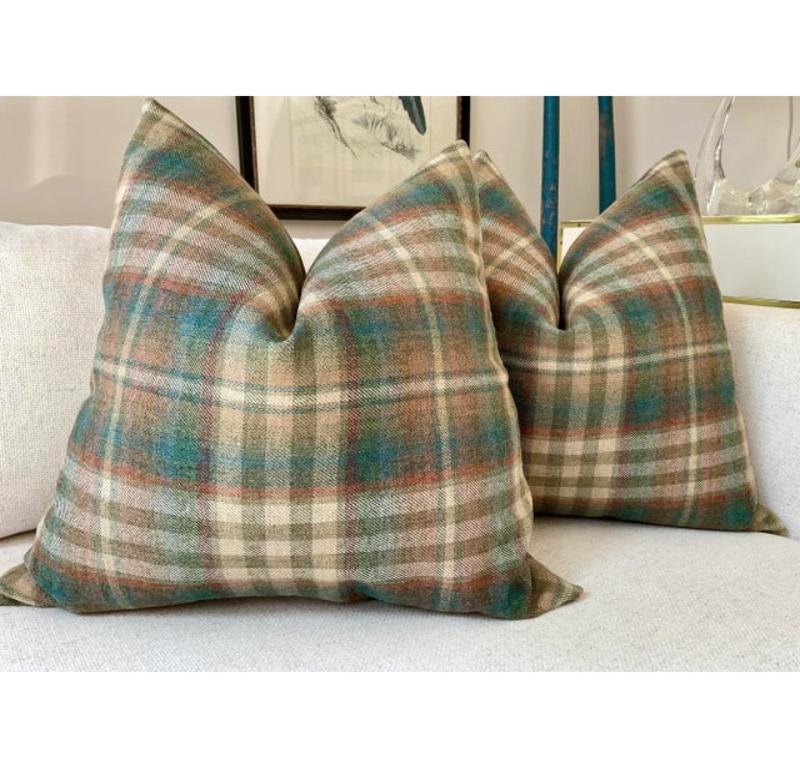 Plaid en laine britannique de Lee Jofa. 