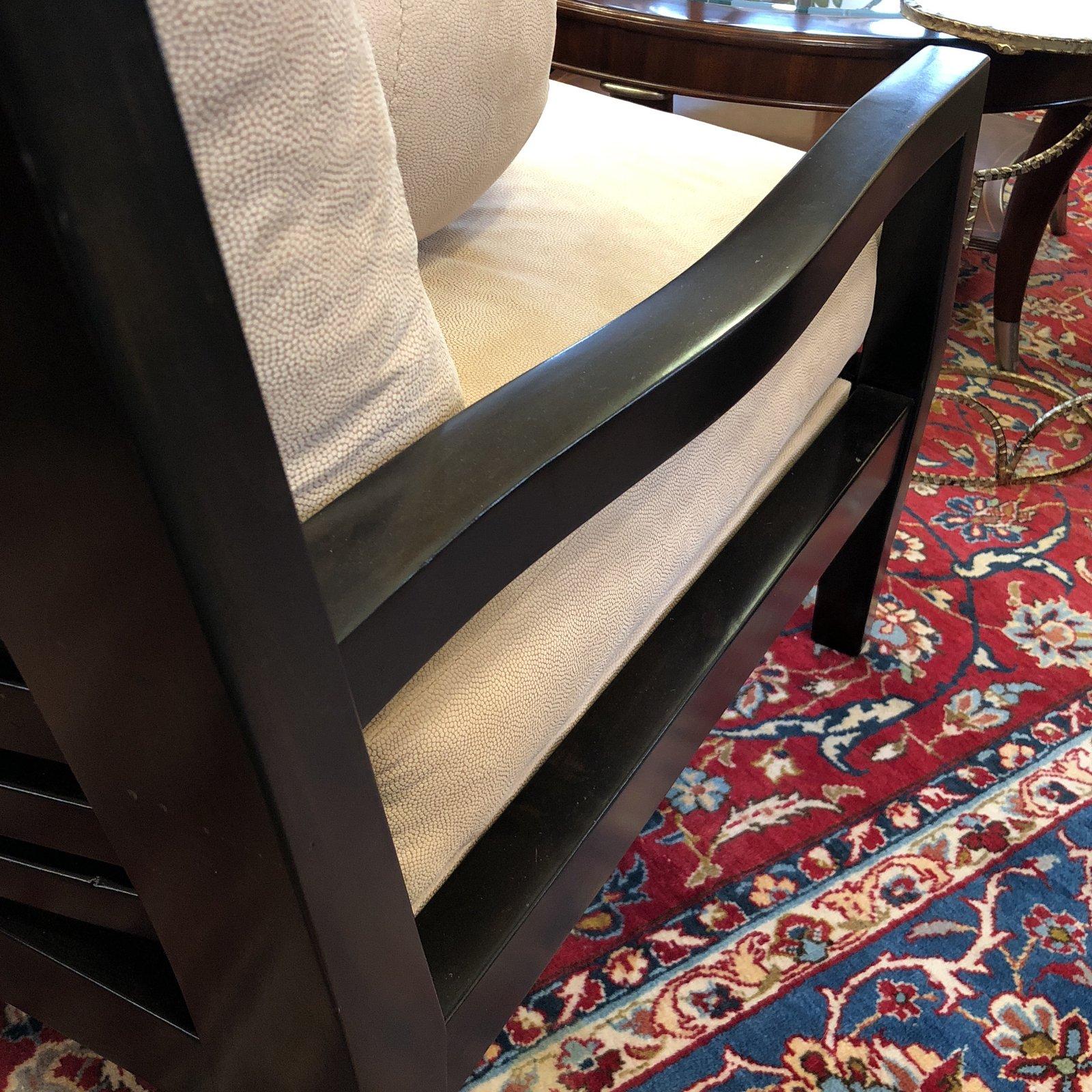 Wood Pair of Kreiss Suede Lounge Chairs For Sale