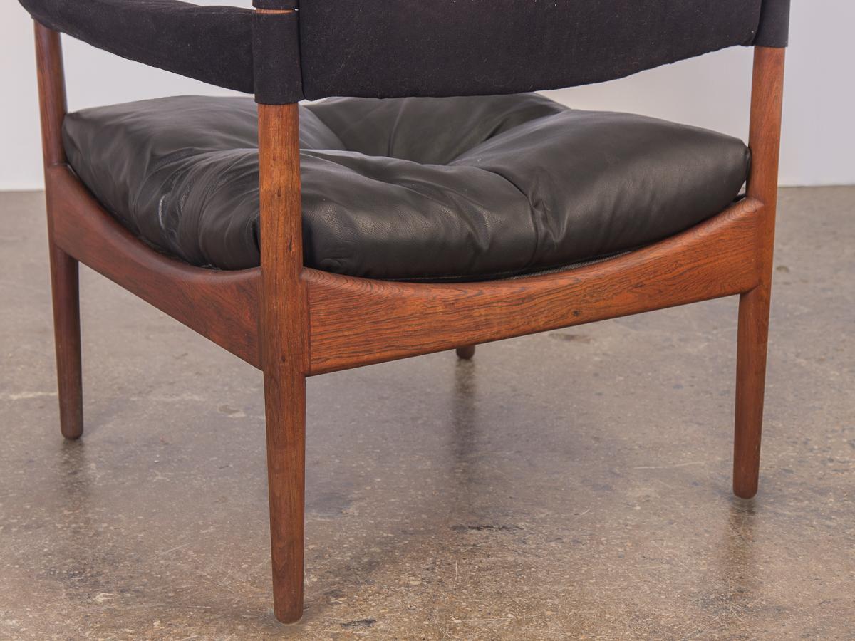 Rosewood Pair of Kristian Vedel High-Back Modus Lounge Chairs For Sale