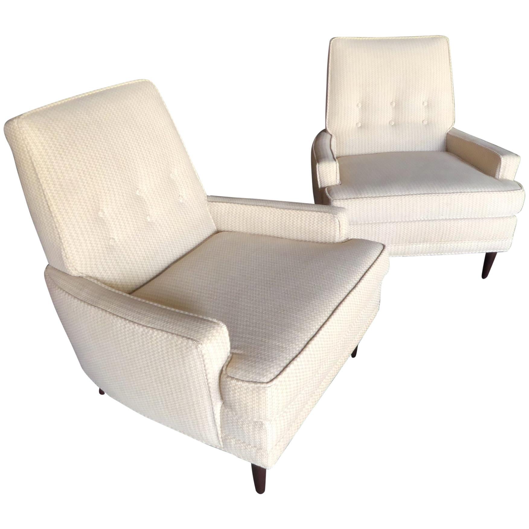 Pair of Kroehler Furniture Upholstered Armchairs