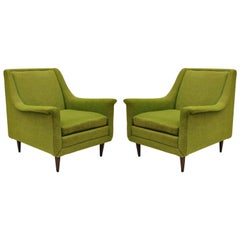 Pair of Kroehler Mid-Century Modern Sculptural Club Lounge Chairs after Pearsall