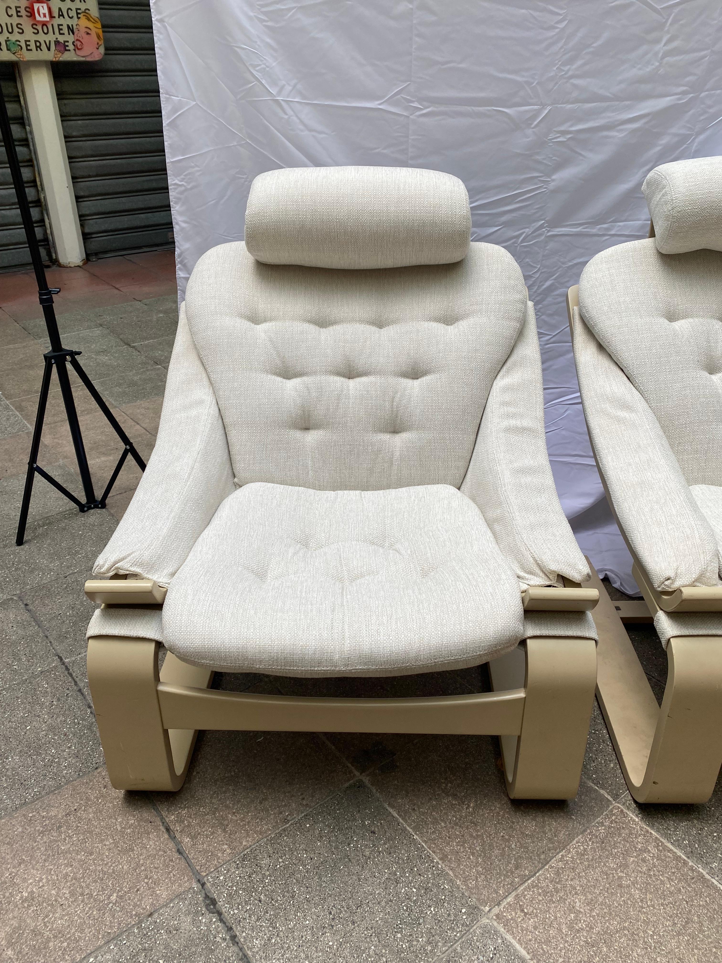 Late 20th Century Pair of Kroken Armchairs - Ake Fribyter 1970 For Sale