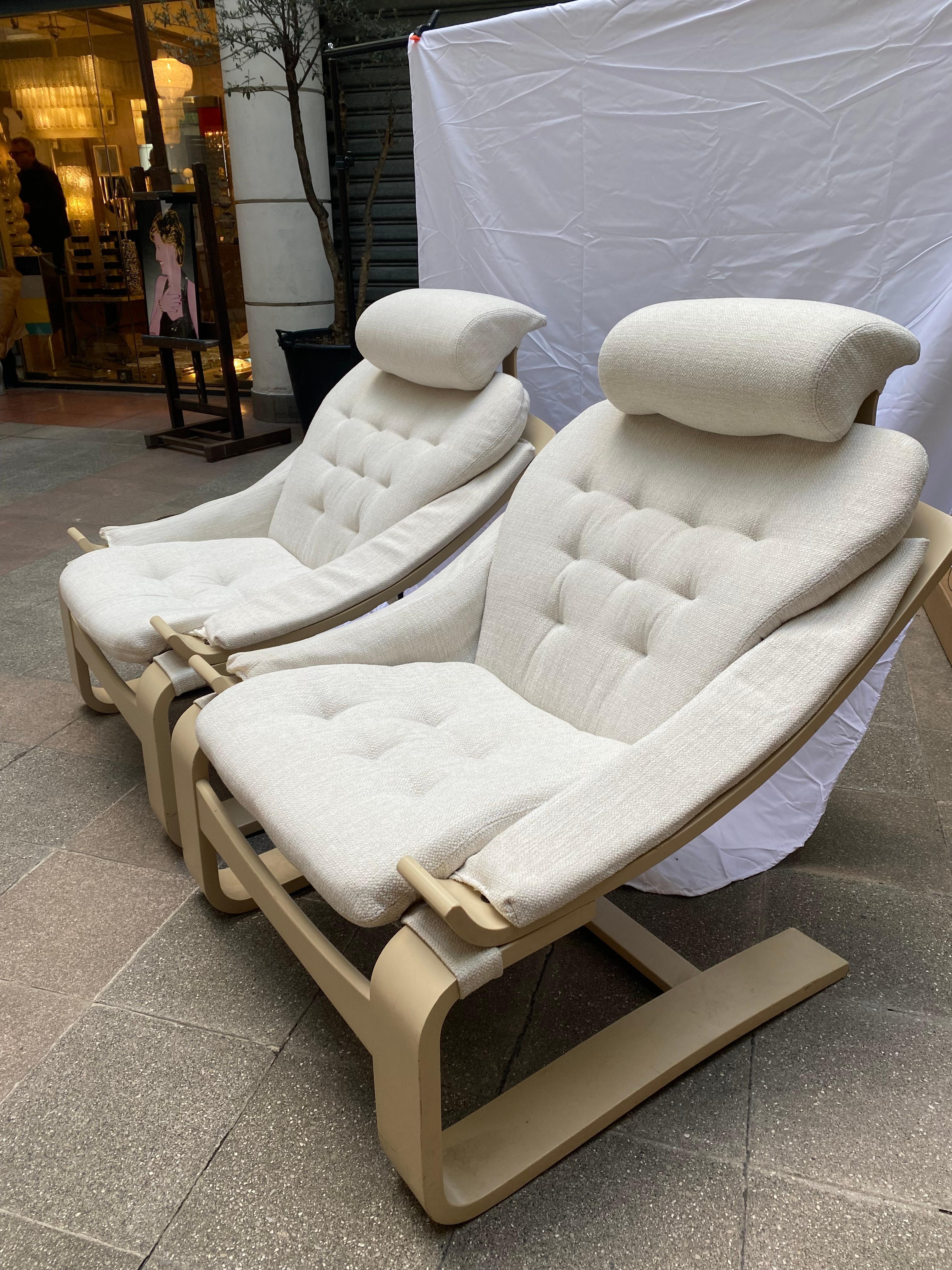 Pair of Kroken Armchairs - Ake Fribyter 1970 For Sale 2