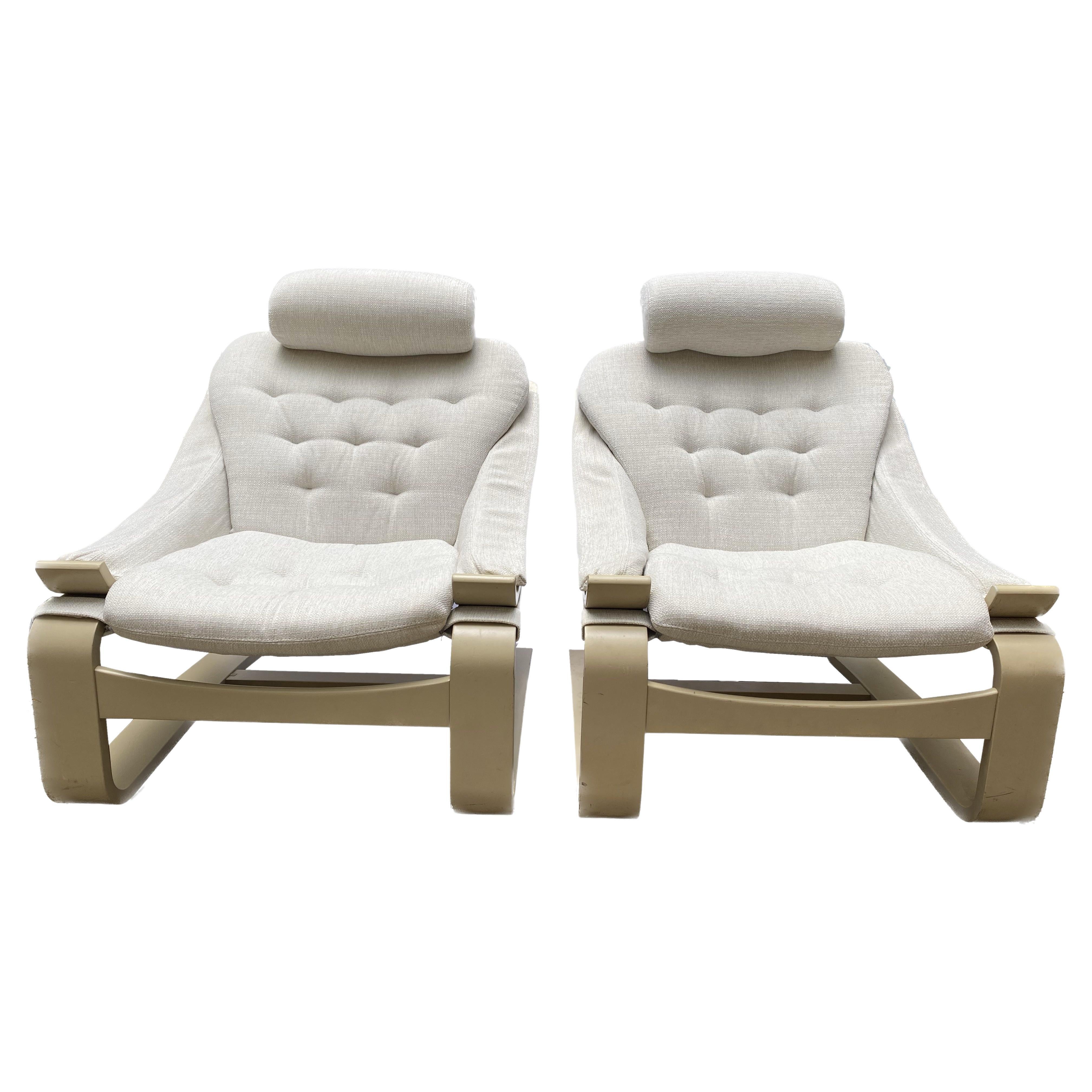 Pair of Kroken Armchairs - Ake Fribyter 1970 For Sale