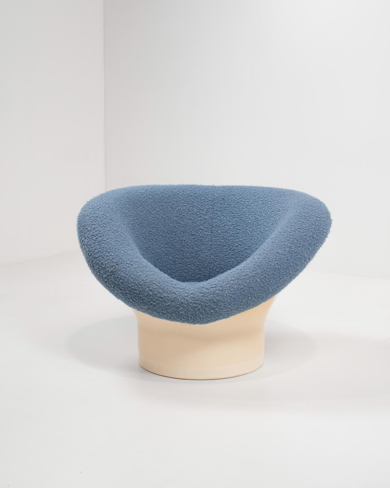 Swedish Pair of 'Krokus' Chairs by Lennart Bender for Ulferts AB, Sweden, Blue Bouclé