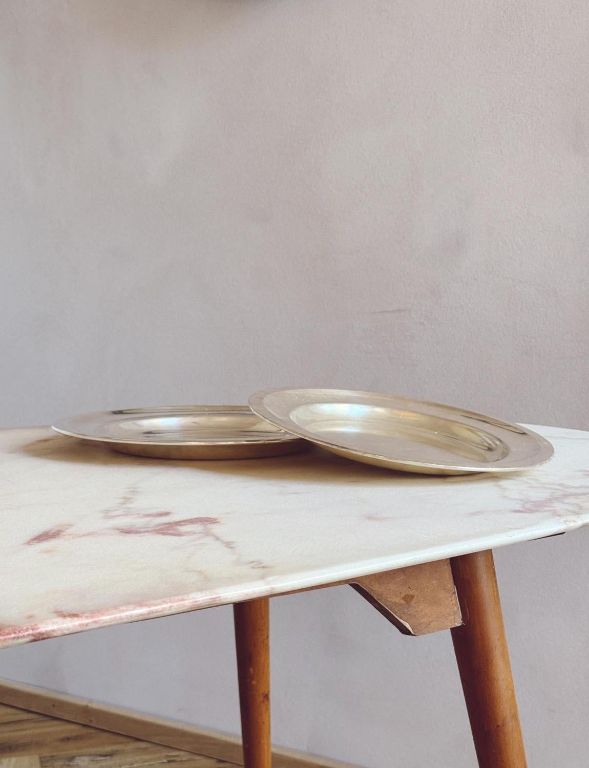 Paar Krupp Milano-Servierplatten (Silber) im Angebot