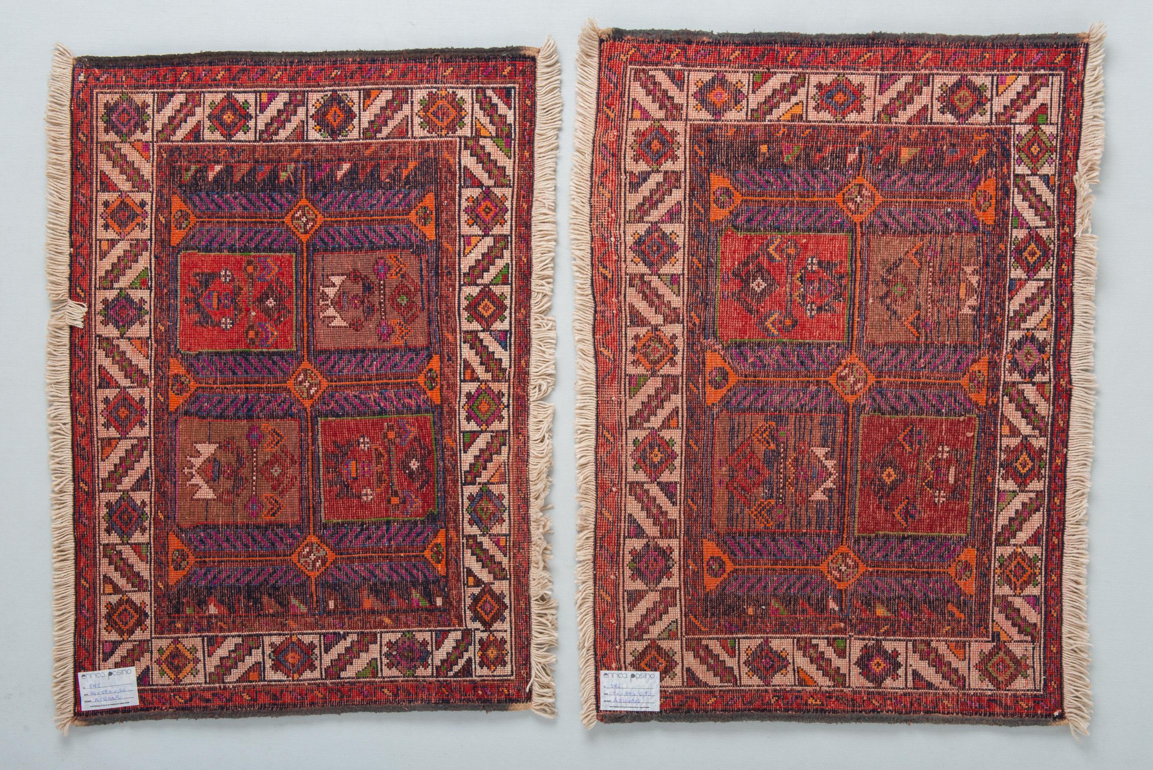 Azerbaijani Pair of Kurdestan Little Carpets or Rugs For Sale