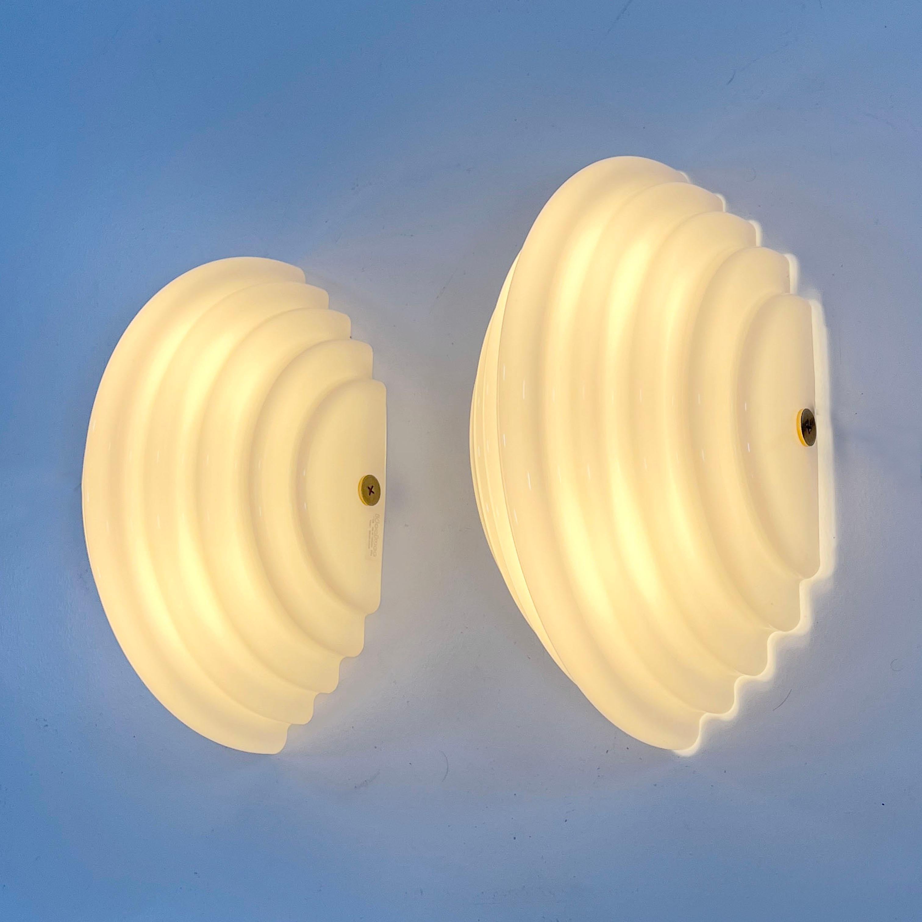 Plastic Pair of Kumo Wall Lamps by Kazuhide Takahama for Sirrah, 1970s