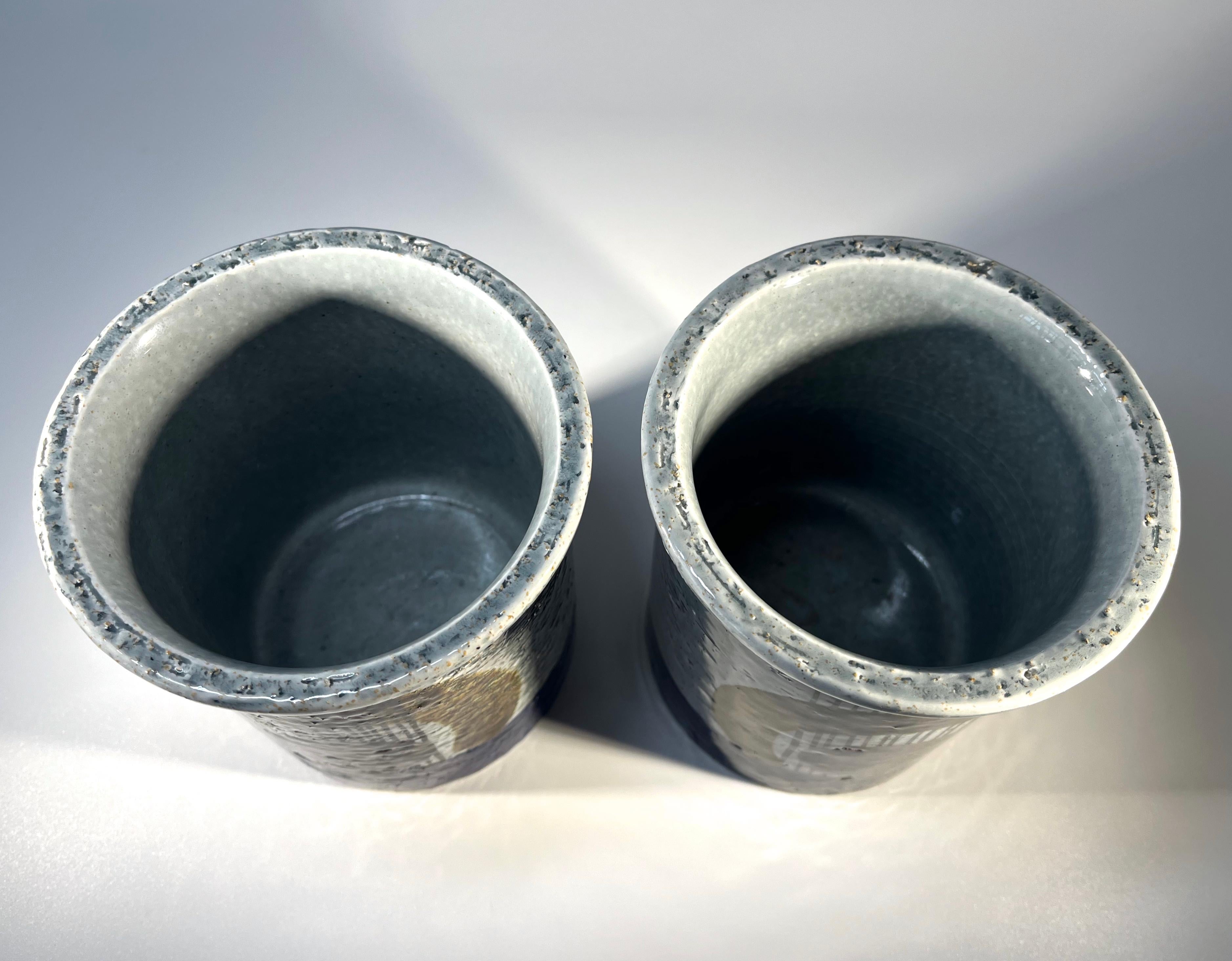 Pair Of 'Kurbits' Stoneware Vases By Olle Alberius For Rörstrand, Sweden For Sale 5