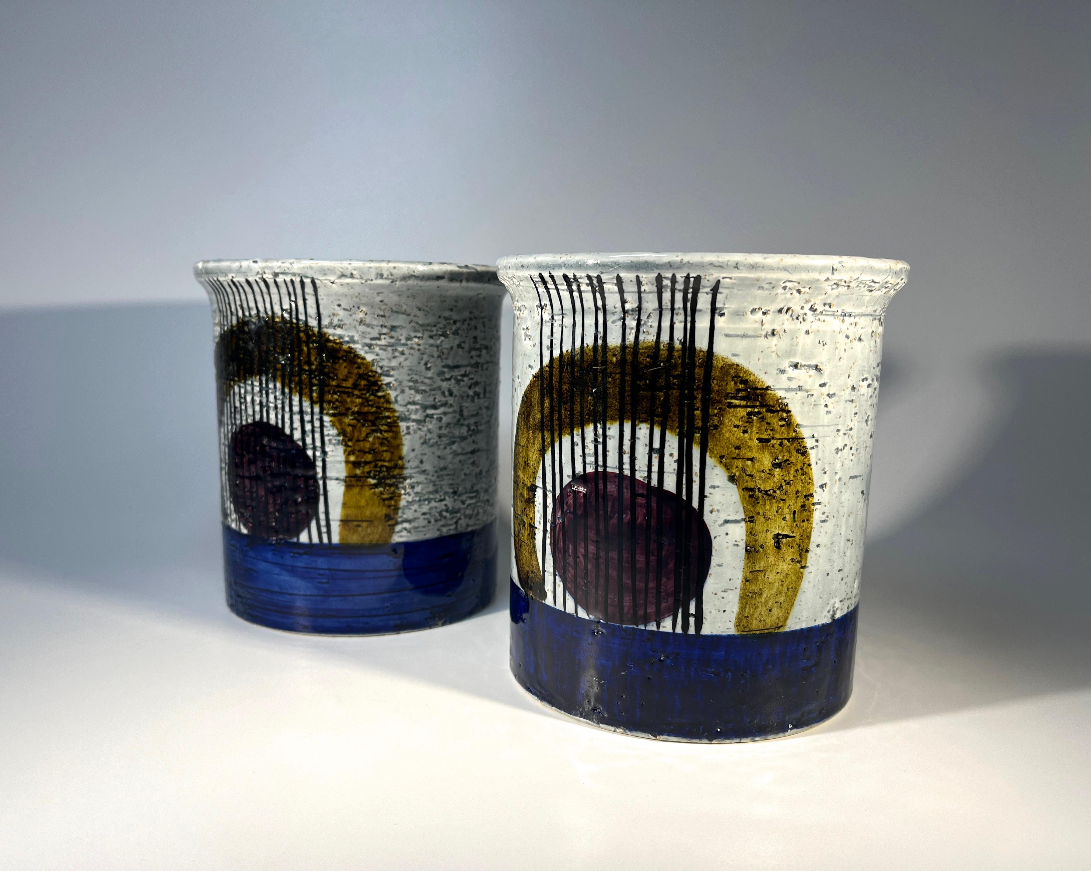 Pair Of 'Kurbits' Stoneware Vases By Olle Alberius For Rörstrand, Sweden For Sale 1