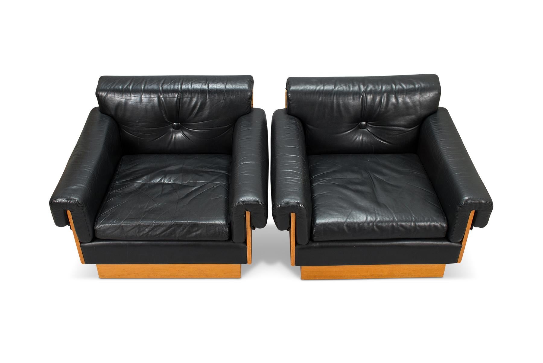 Mid-Century Modern Pair of Kurt Hvitsjö ‘zorbas’ Lounge Chairs in Teak
