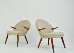 Pair of Kurt Olsen Danish Teak Lounge Chairs