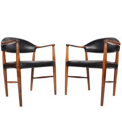 Pair of Kurt Olsen Model 223 Rosewood Armchairs